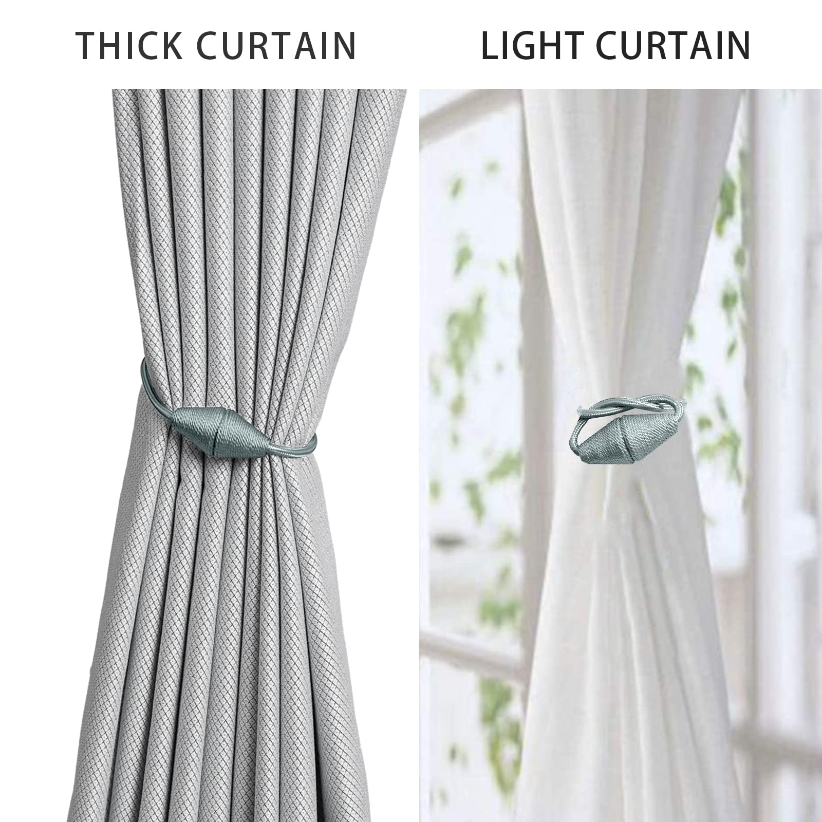 2 PCS Magnetic Curtain Tiebacks (2 Count)