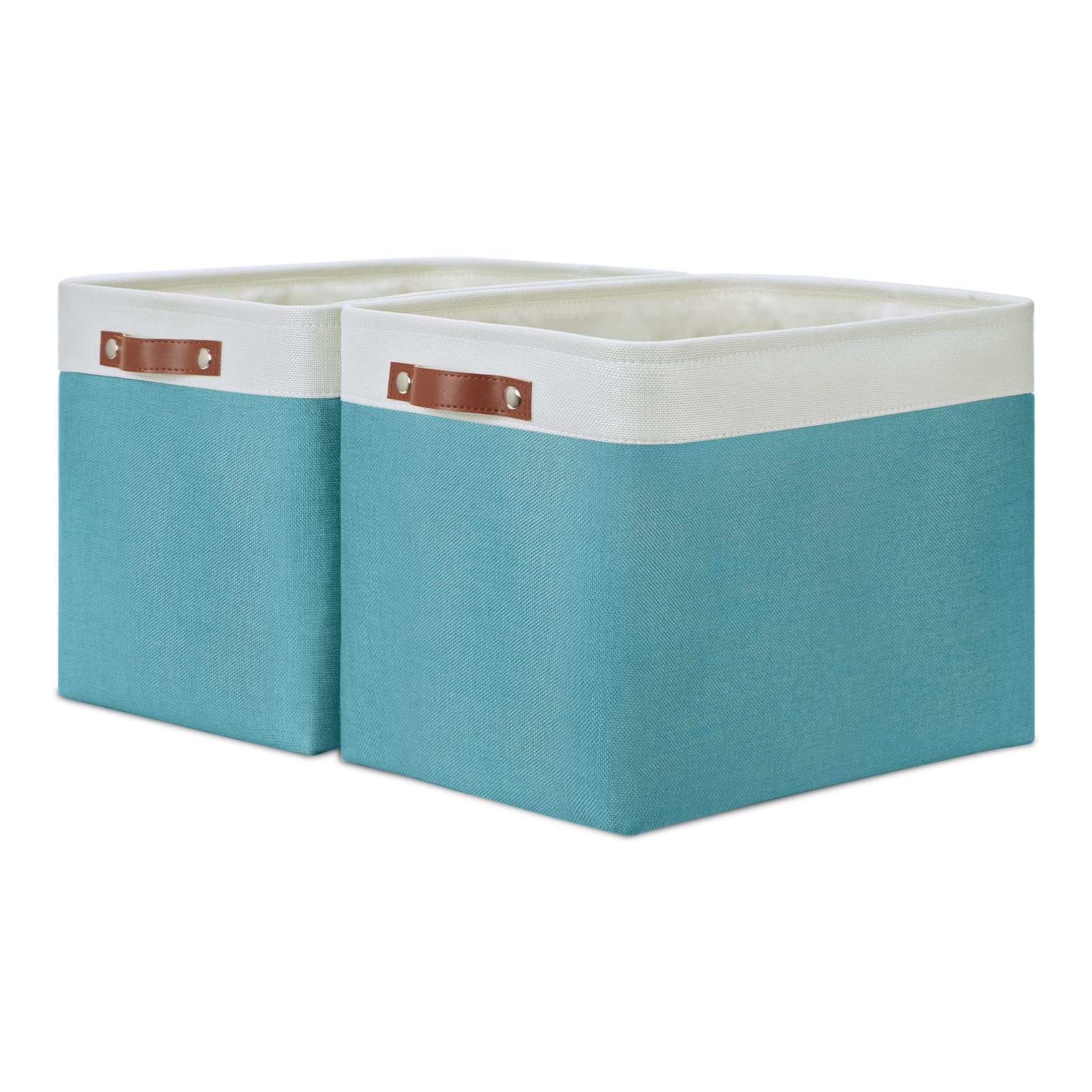 Large Closet Storage Baskets Canvas Storage Baskets for Organizing 2 Pack Collapsible Home Organizer With Handles (2 Count)