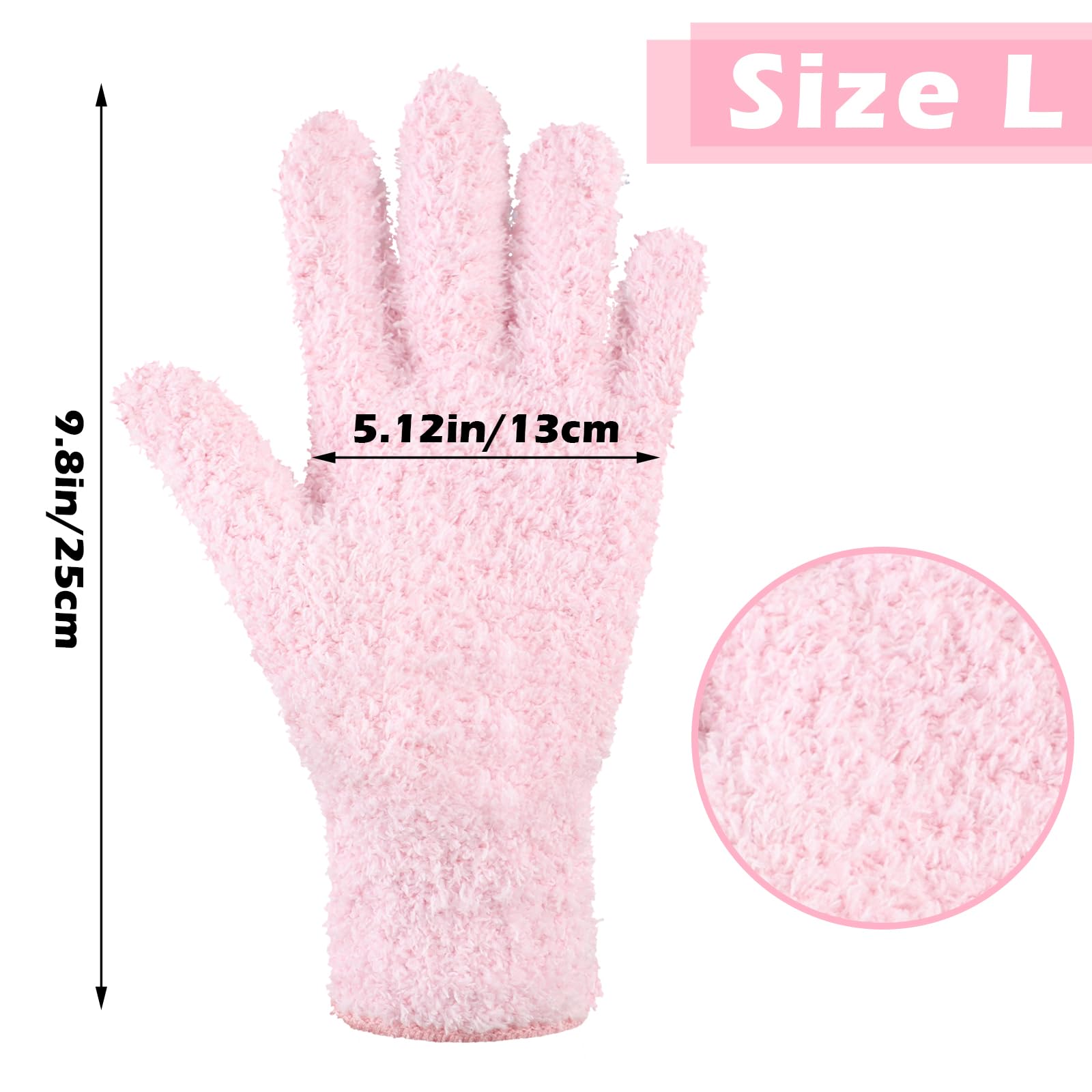 3 Pairs Microfiber Dusting Gloves for Plants Leaf