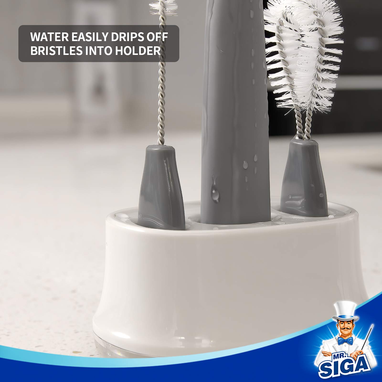 Water Bottle Brush Cleaning Set with Storage Holder