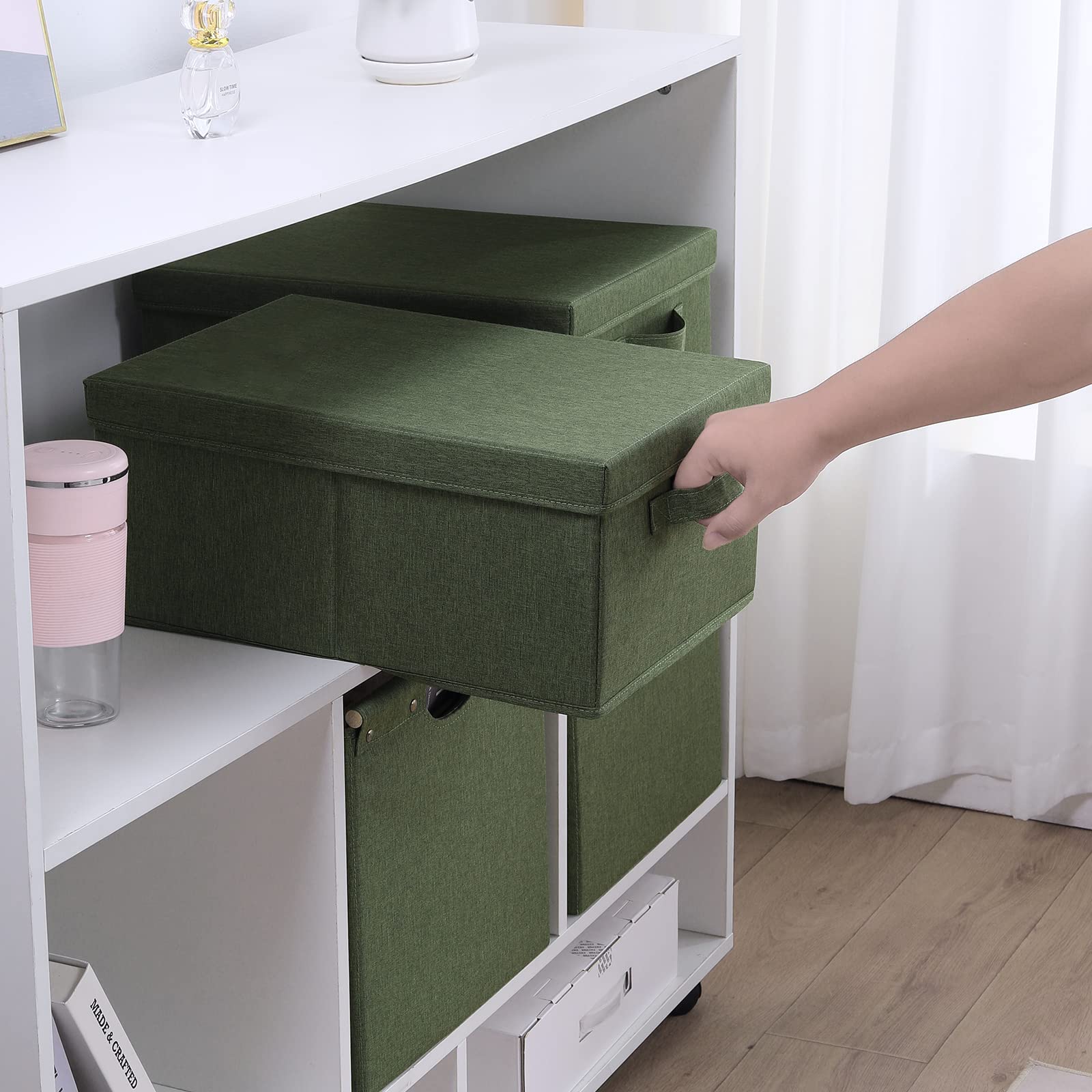 Storage Bins with Lids for Organizing (2 Count)