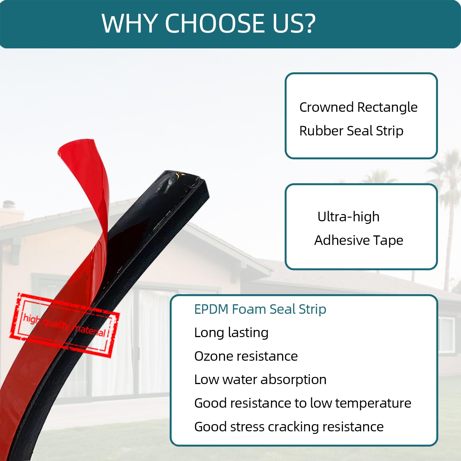 Rectangle Foam Rubber Seal