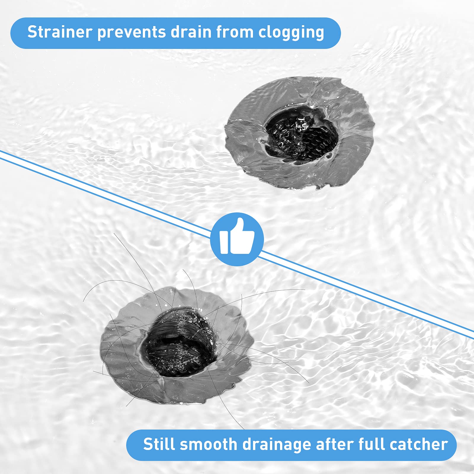 2PCS Bathroom Sink Drain Strainers (2 Count)