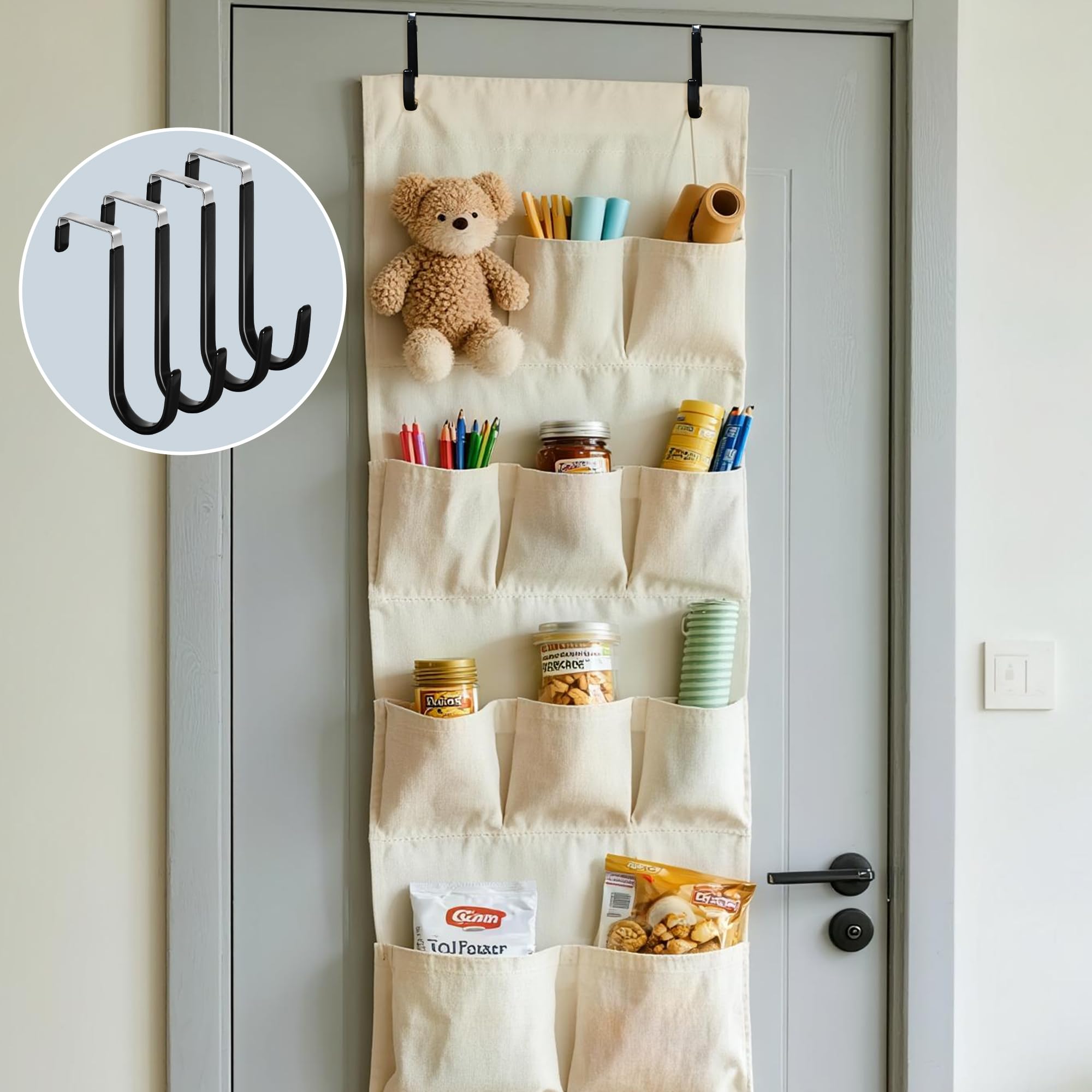 4 Pack Over The Door Hooks (4 Count)