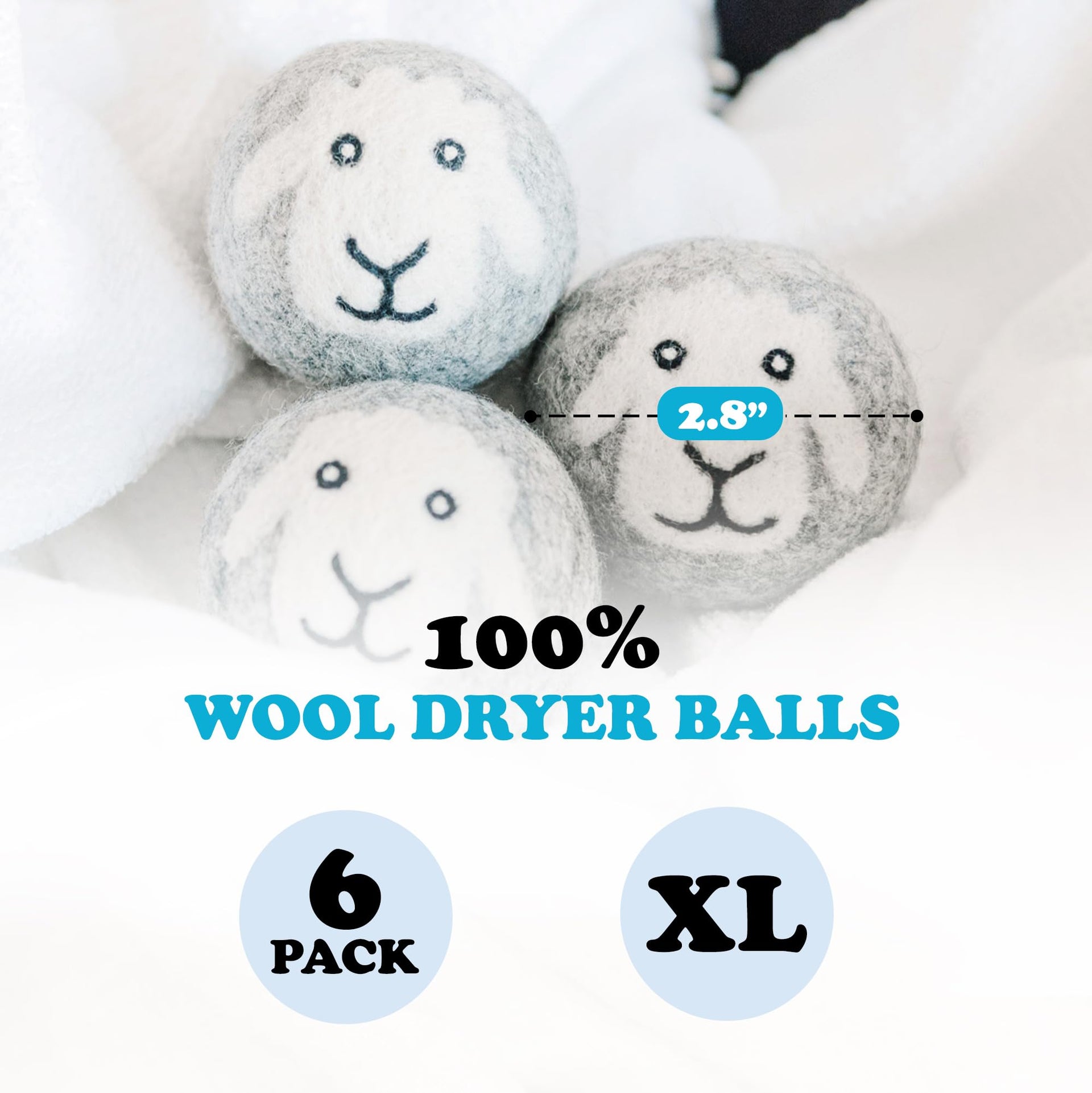 Wool Dryer Balls (6 Count)