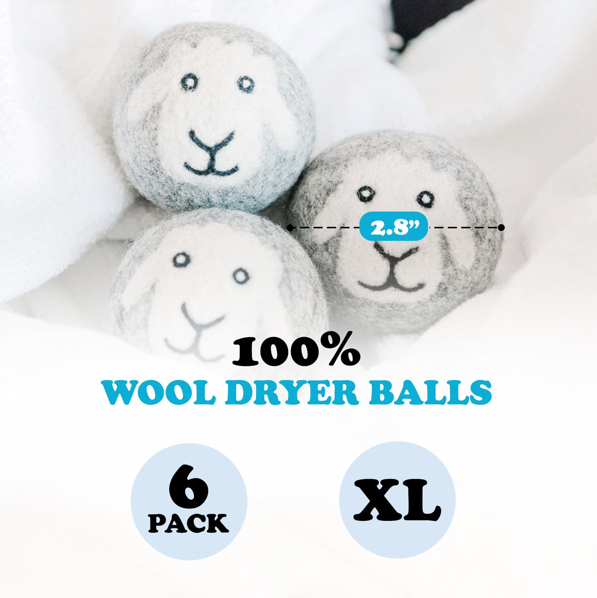 Wool Dryer Balls (6 Count)