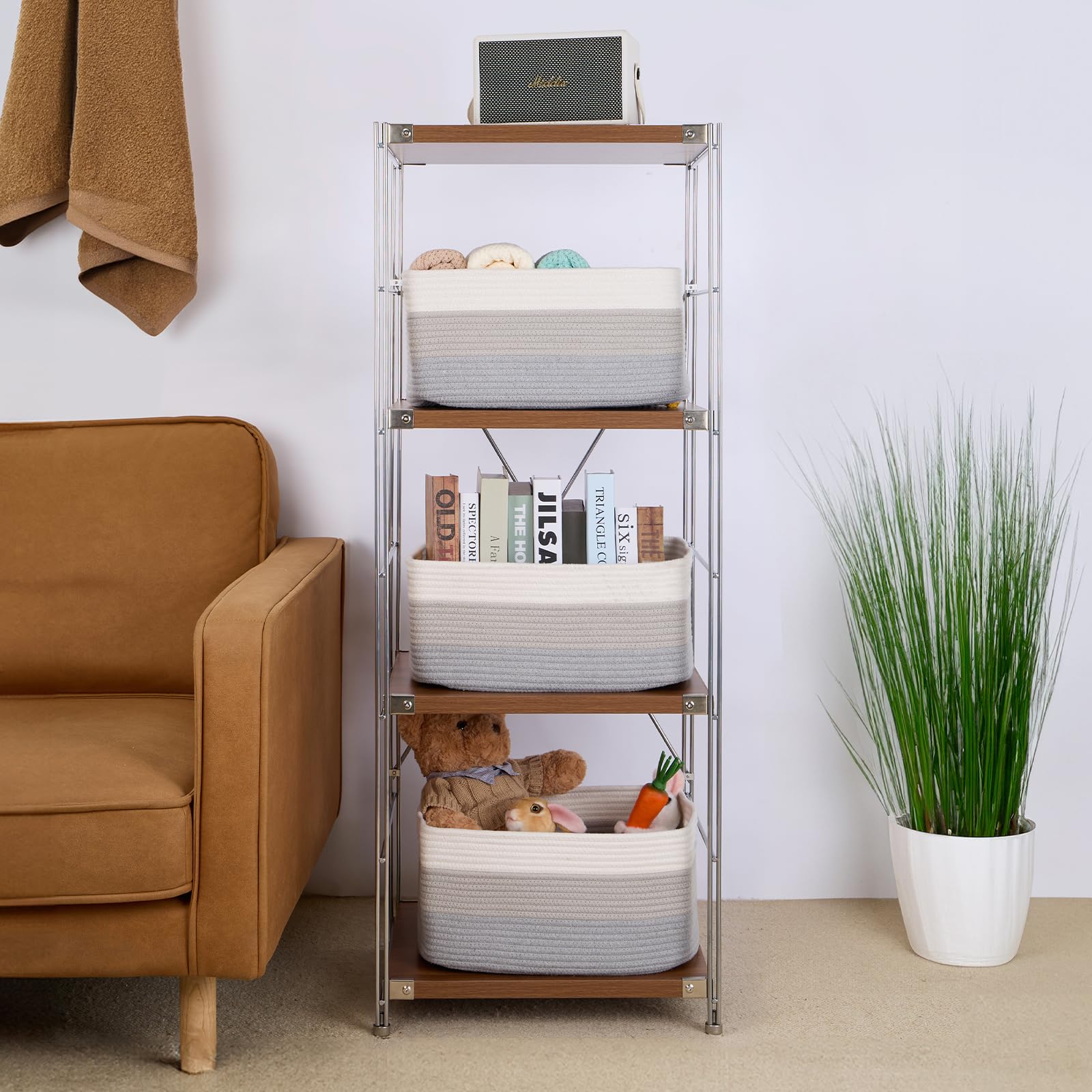 Large Storage Baskets for Organizing (4 Count)