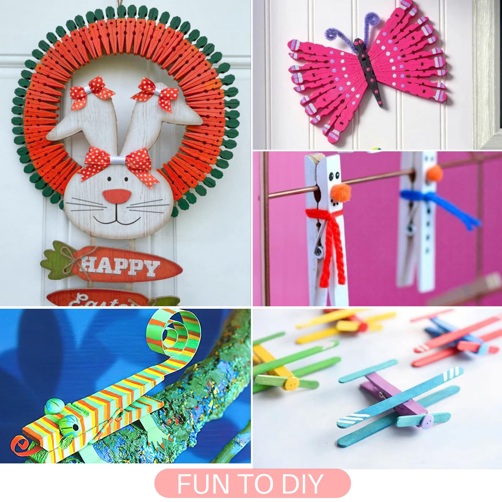 1.4 Inch Mini Clothespins 100PCS (100 Count)