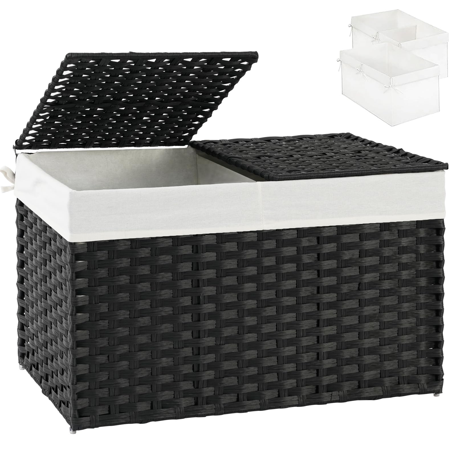 Storage Basket with Lid Wicker Baskets for Storage