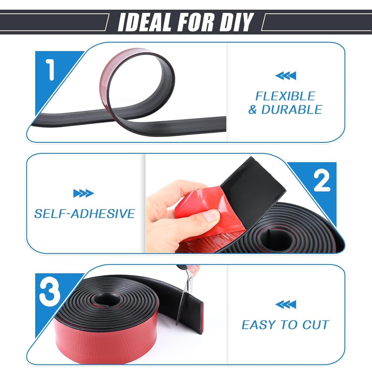 Adhesive Rubber Strips Neoprene Rubber Sheets (20 Foot)