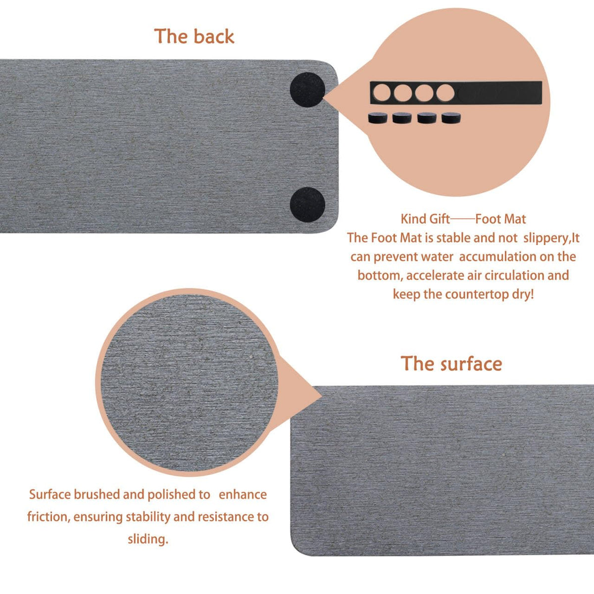 2 Pcs Sink Stone Soap Trays (2 Count)