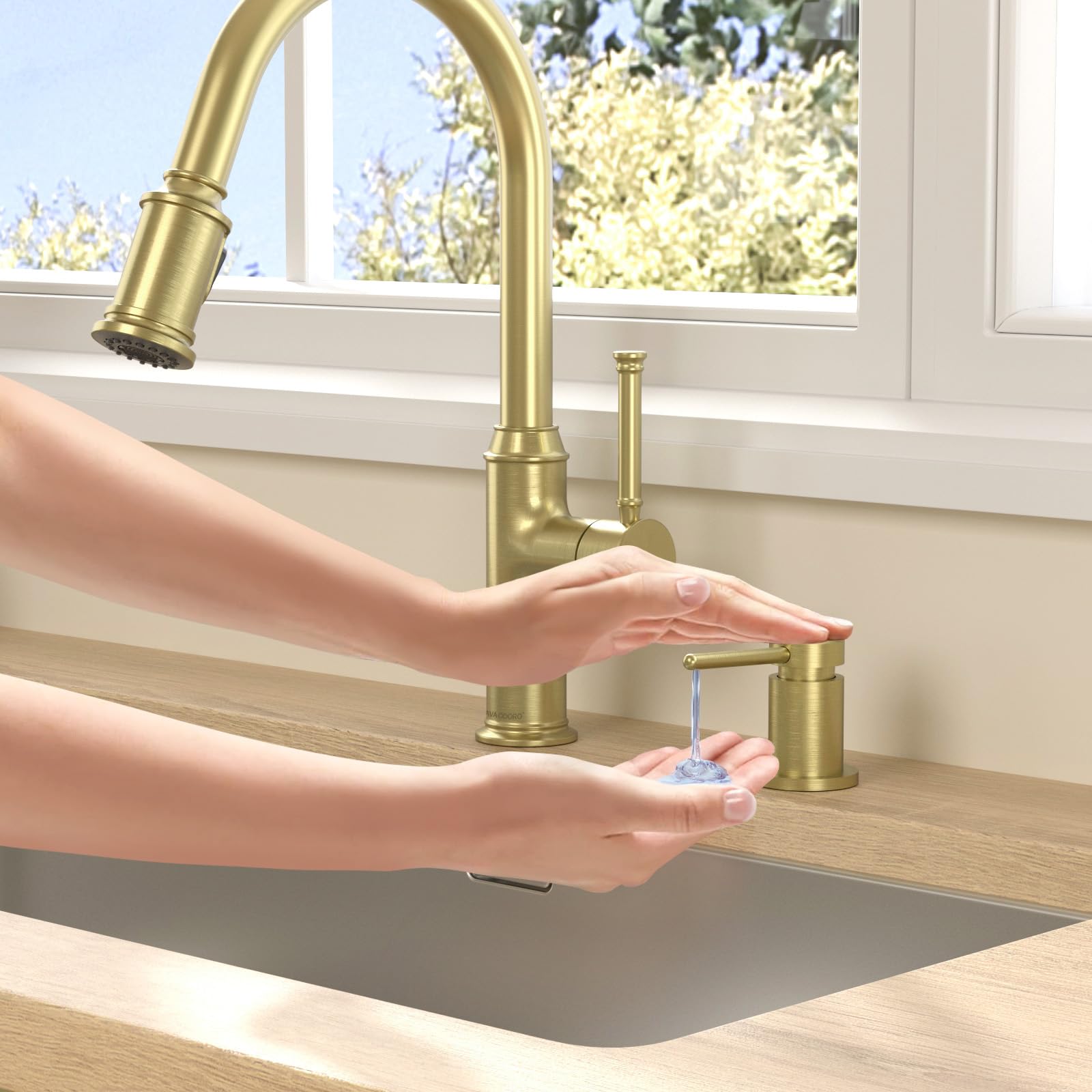 Gold Soap Dispenser for Kitchen Sink