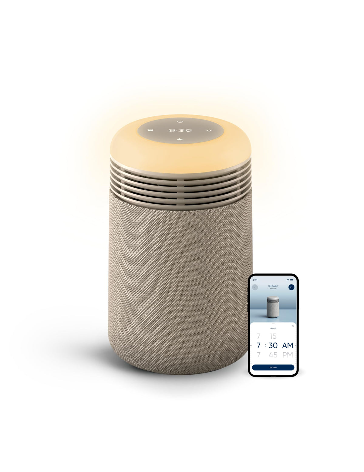 Mini Restful Bedroom Air Purifier with Sunrise Alarm Clock