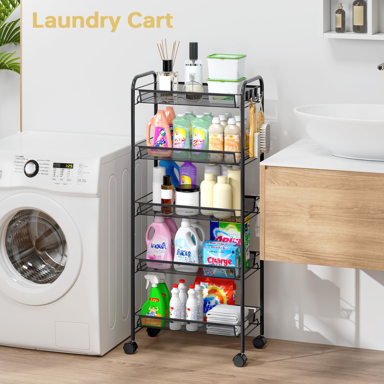 5 Tier Rolling Cart