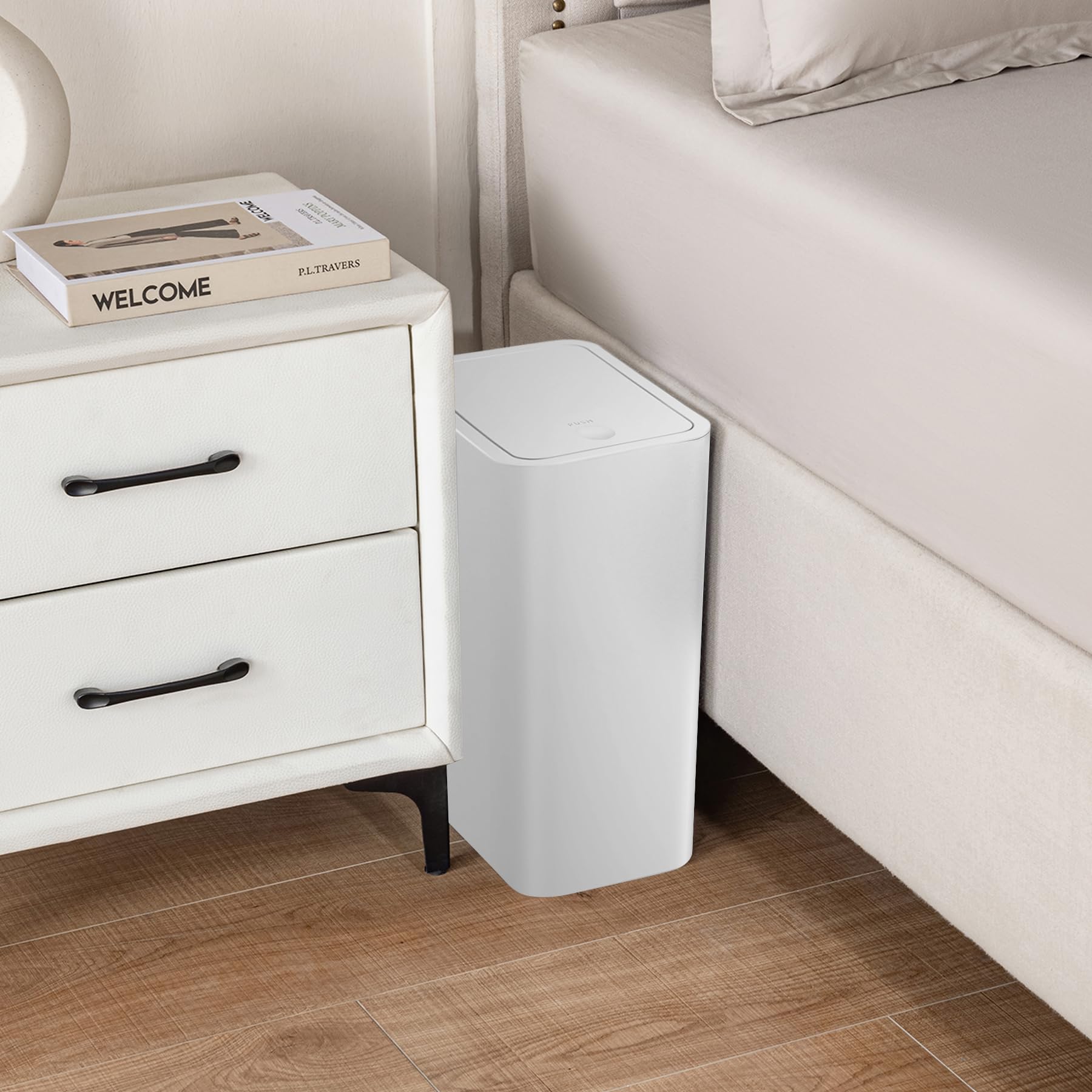 Bathroom Trash Can with Lid