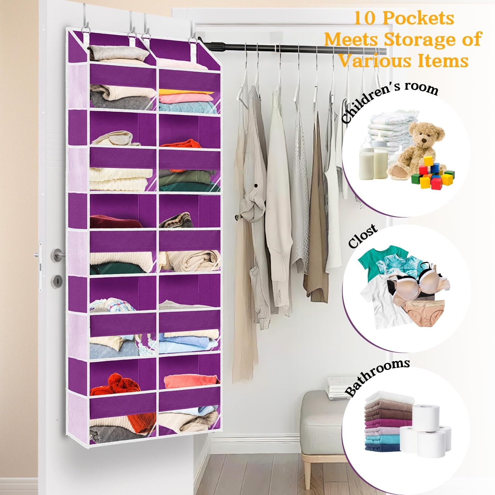 Over The Door Organizer 5 Tiers