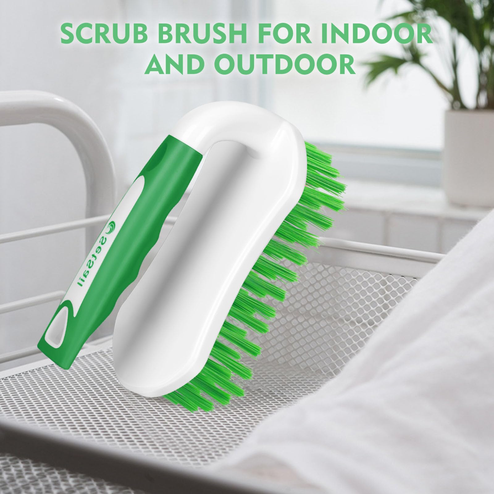 Scrub Brush Stiff Bristle Cleaning Scrubber (2 Count)