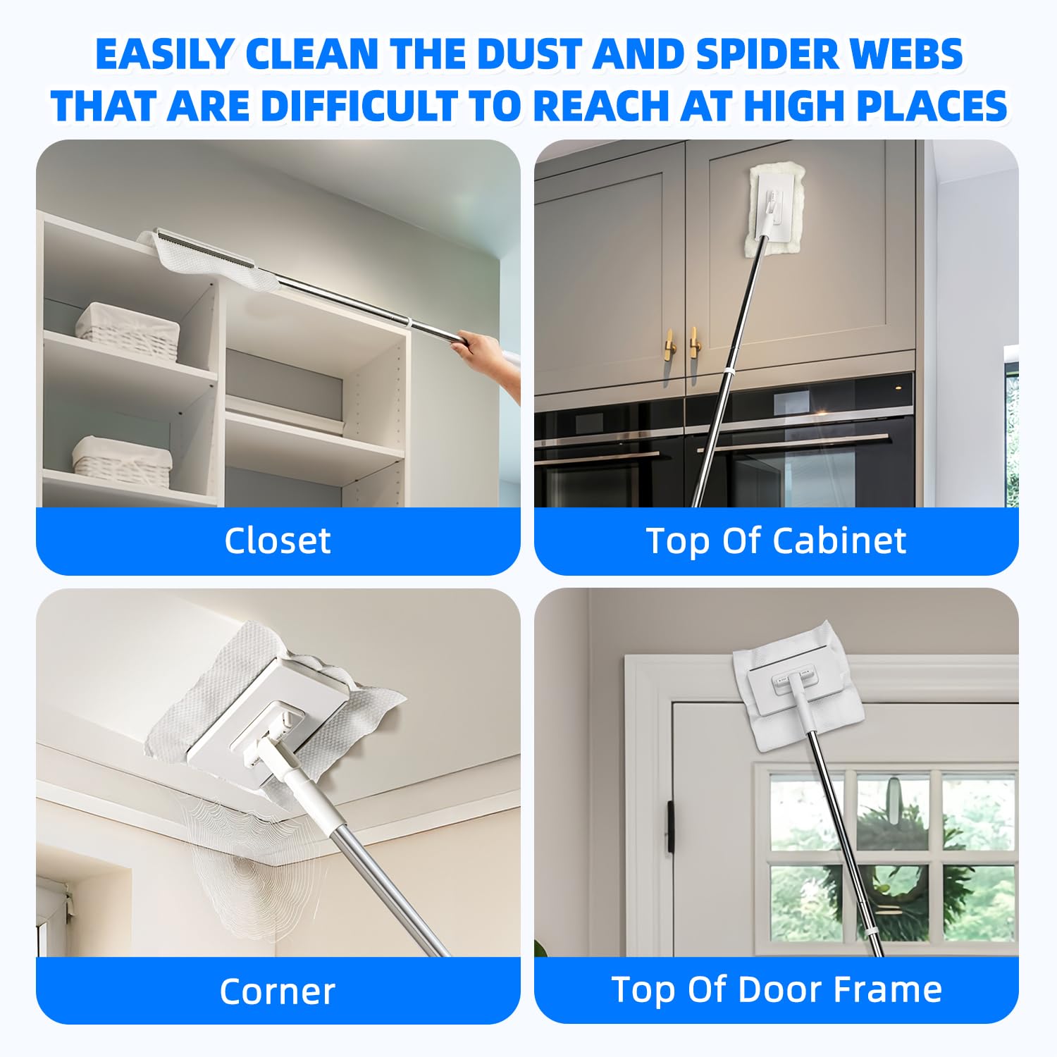 Handy Little Mop with 20 Cloths for Cleaning Supplies for Housekeeping