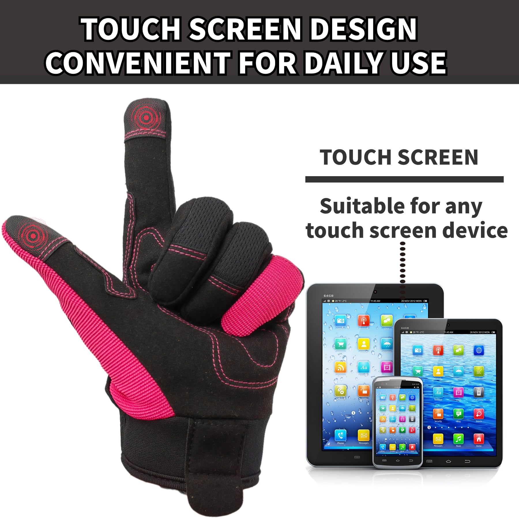 2 Pairs Women Work Gloves