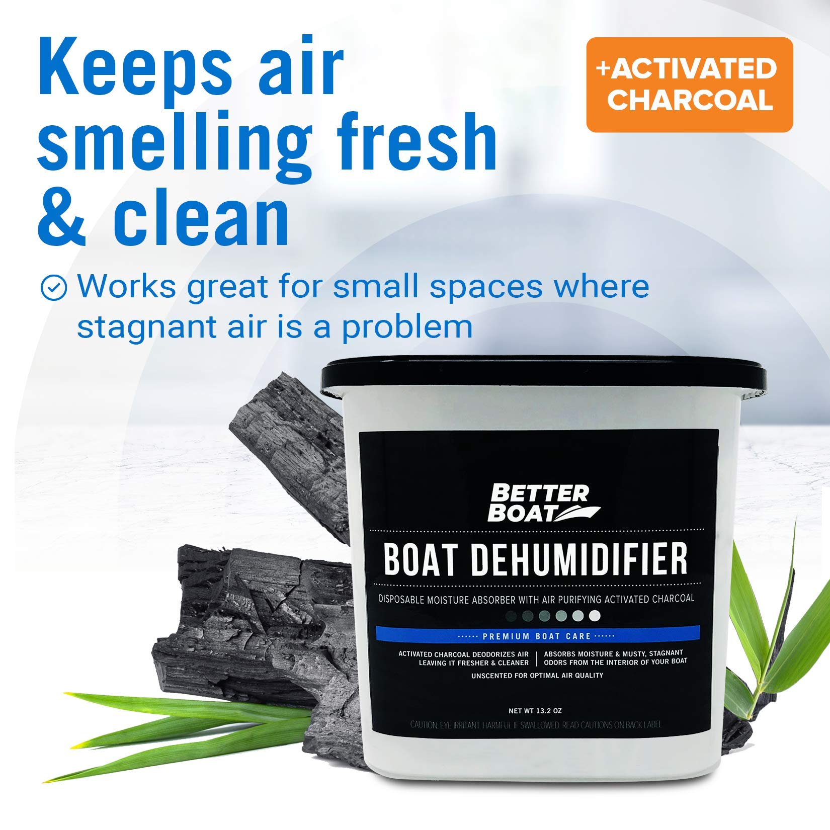 Moisture Absorber 6 Pack with Activated Charcoal Dehumidifier Bucket (6 Count)