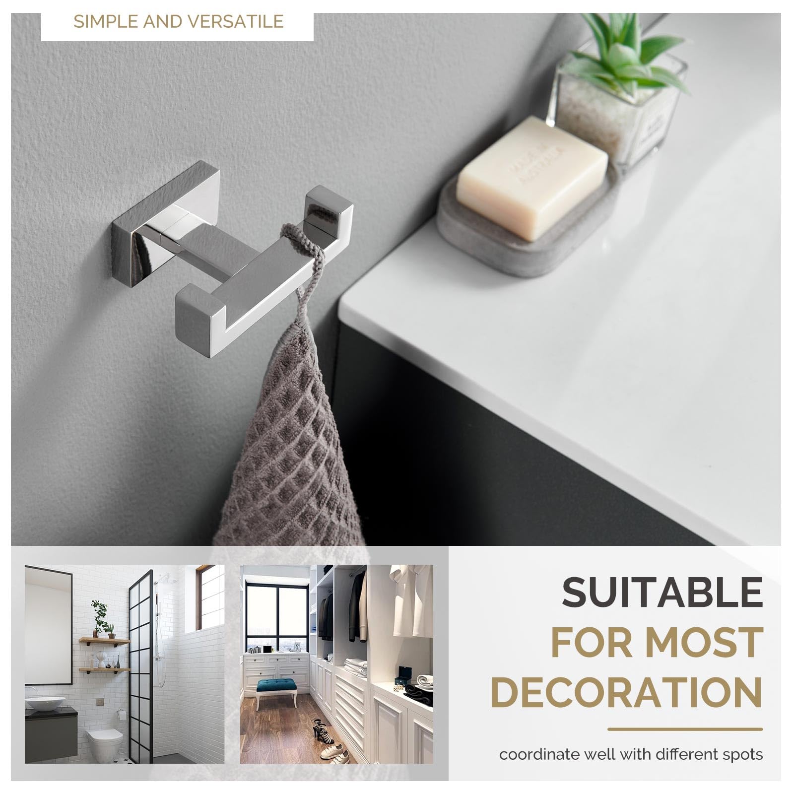 Bathroom Towel Double Hook