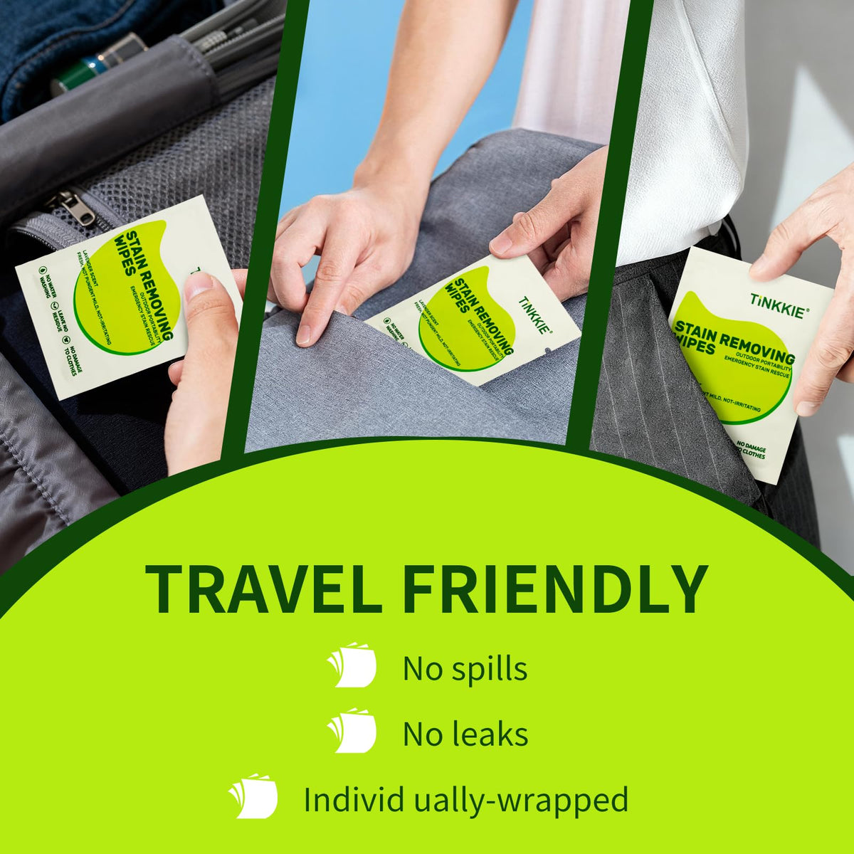 Stain Remover Wipes for Clothes & Fabric (100 Count)