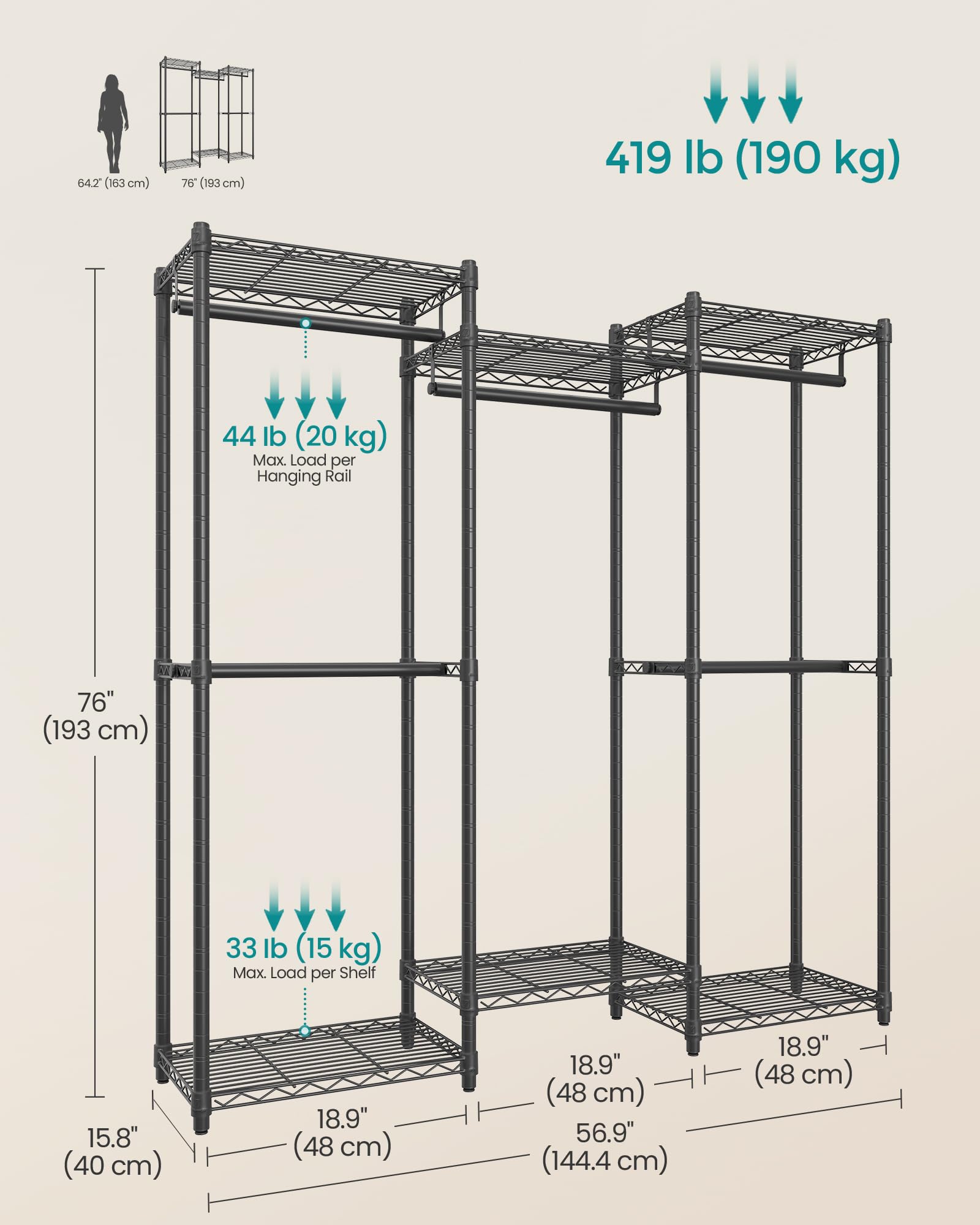 Heavy Duty Clothes Rack