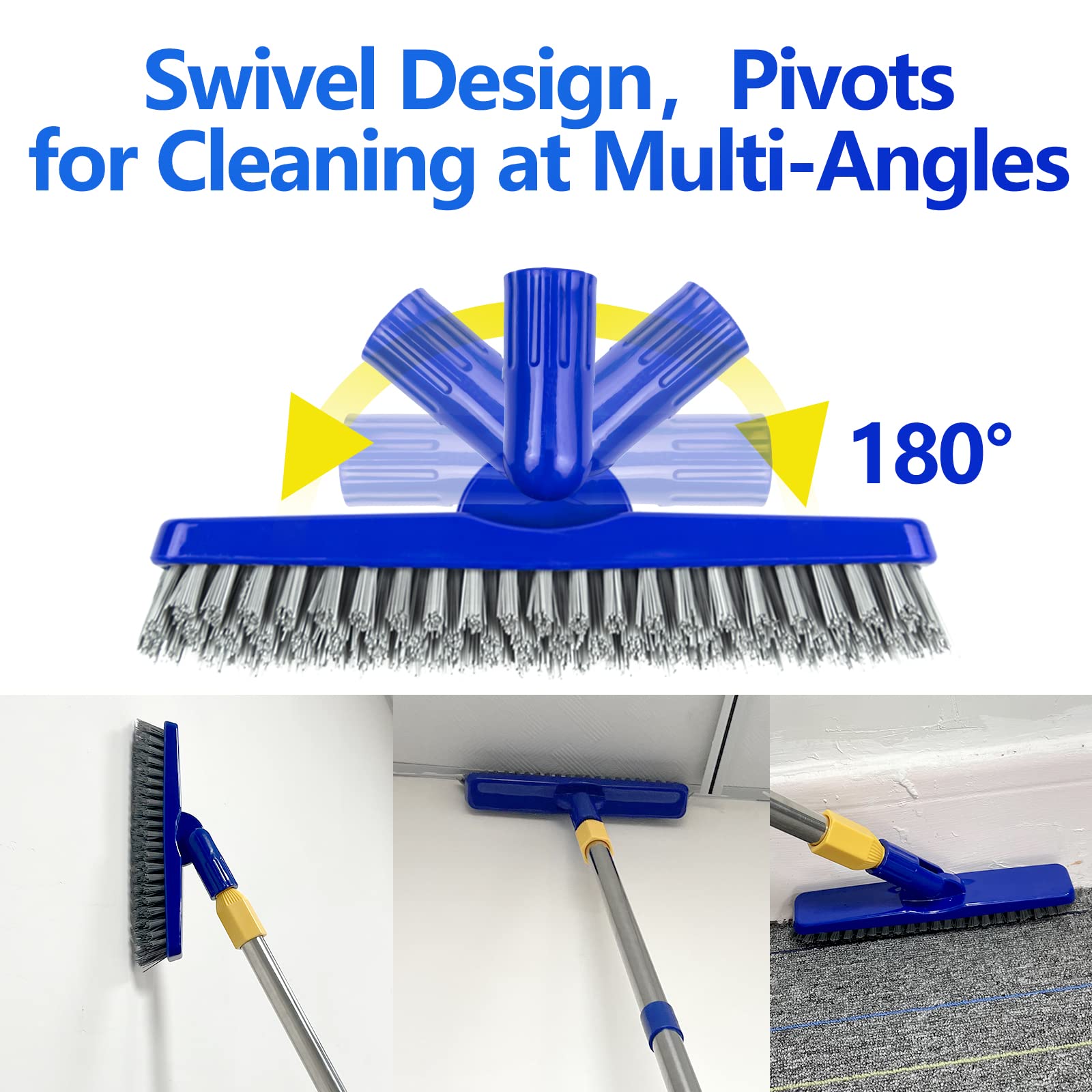 2 Pack Grout Brush with Long Handle
