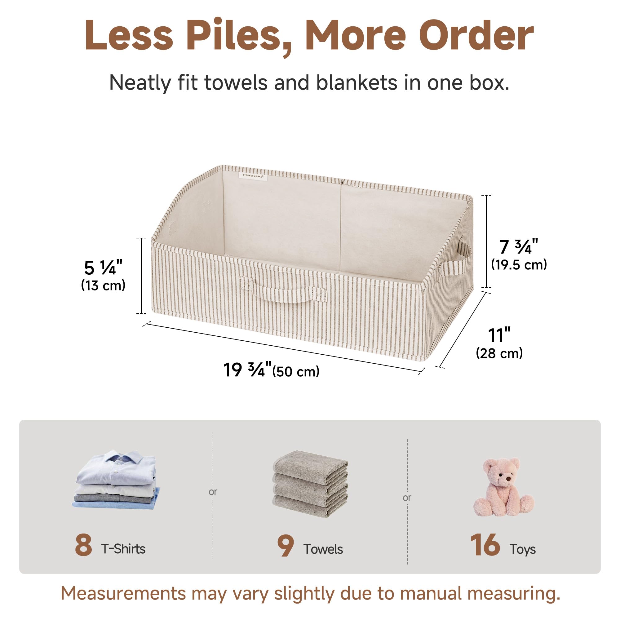 Closet Storage Bins Trapezoid (3 Count)