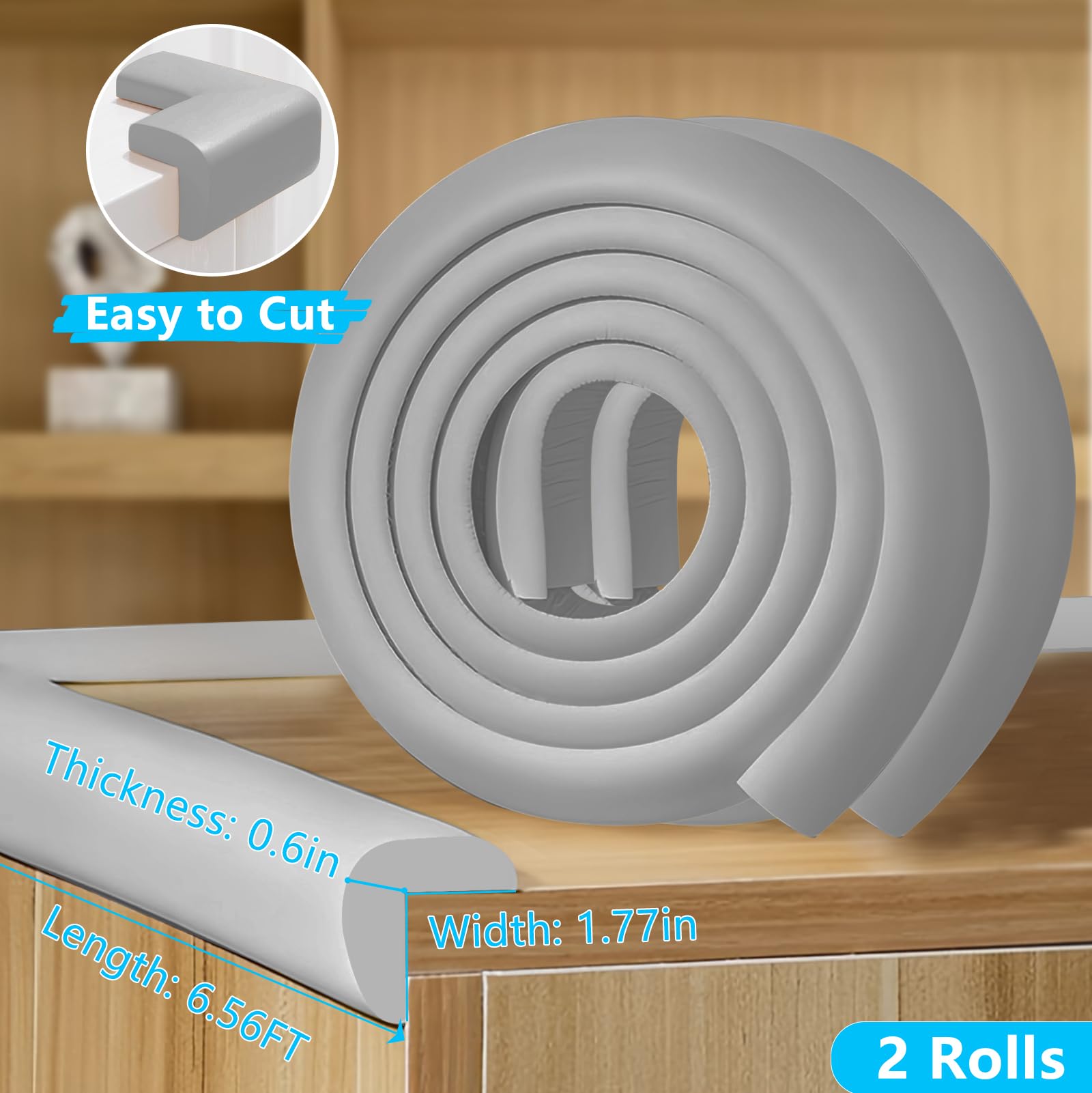 Foam Baby Edge Protector Strip Furniture Safety (26 Foot)