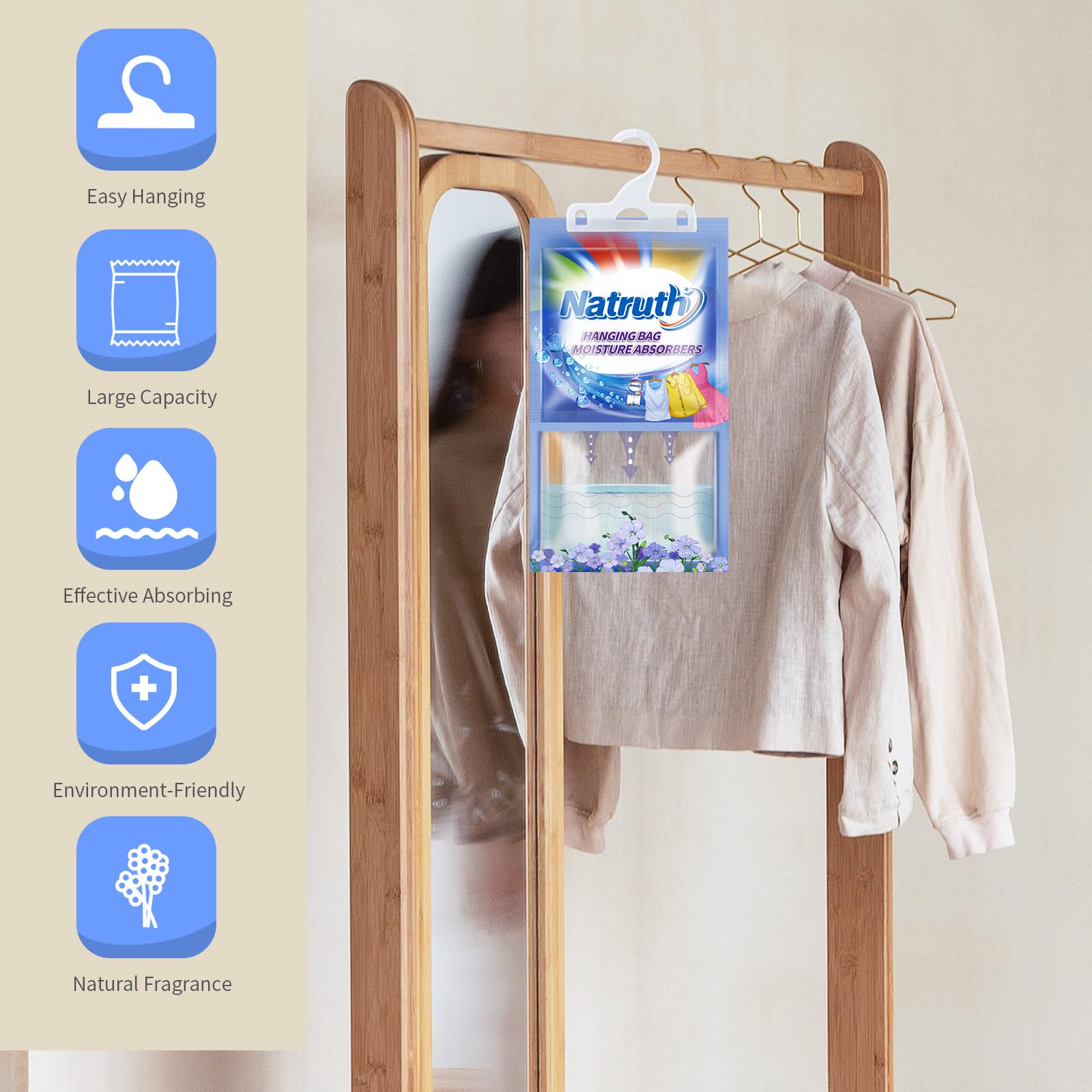 12 PACK Moisture Absorber Bags With Fresh Linen
