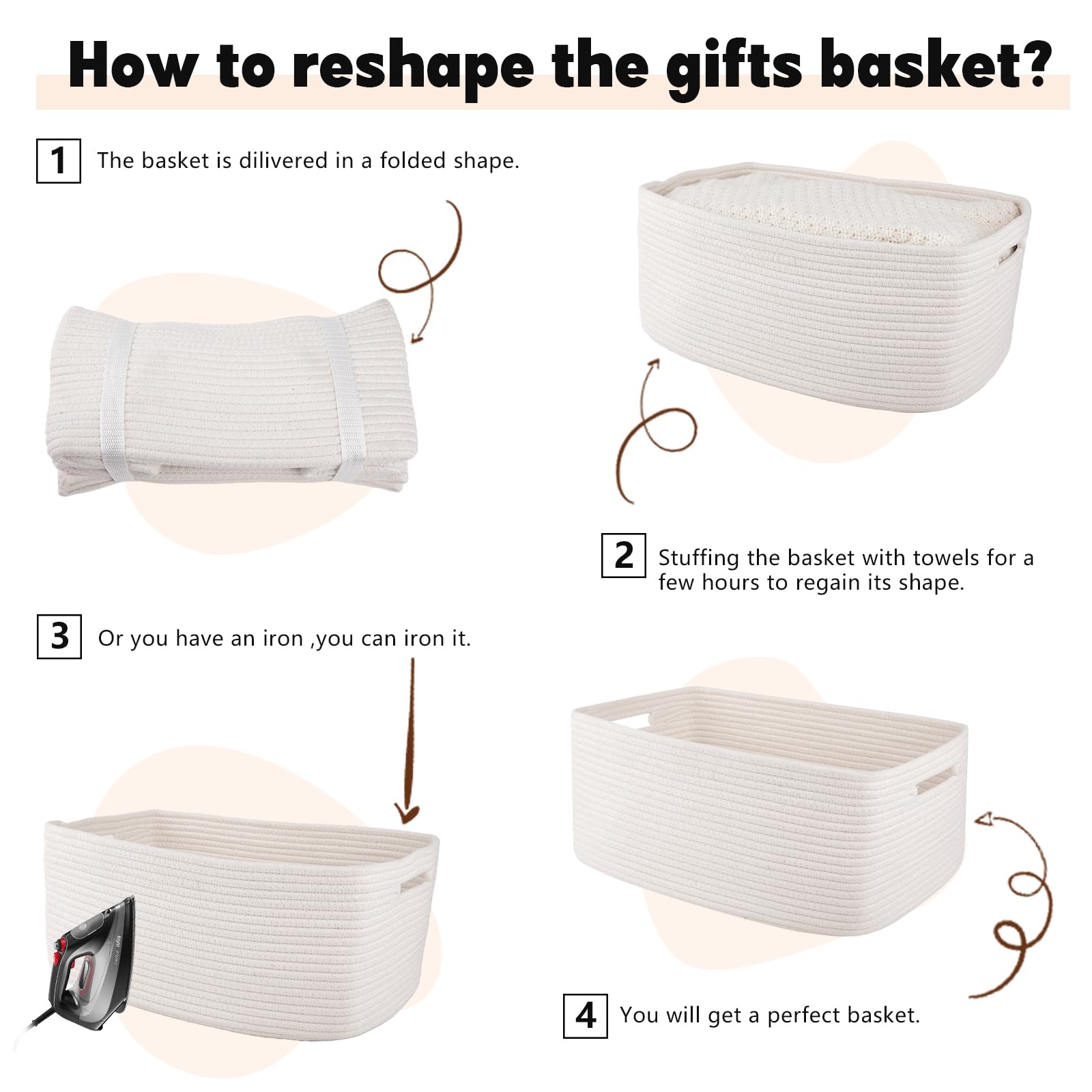 Storage Basket for Shelves (2 Count)