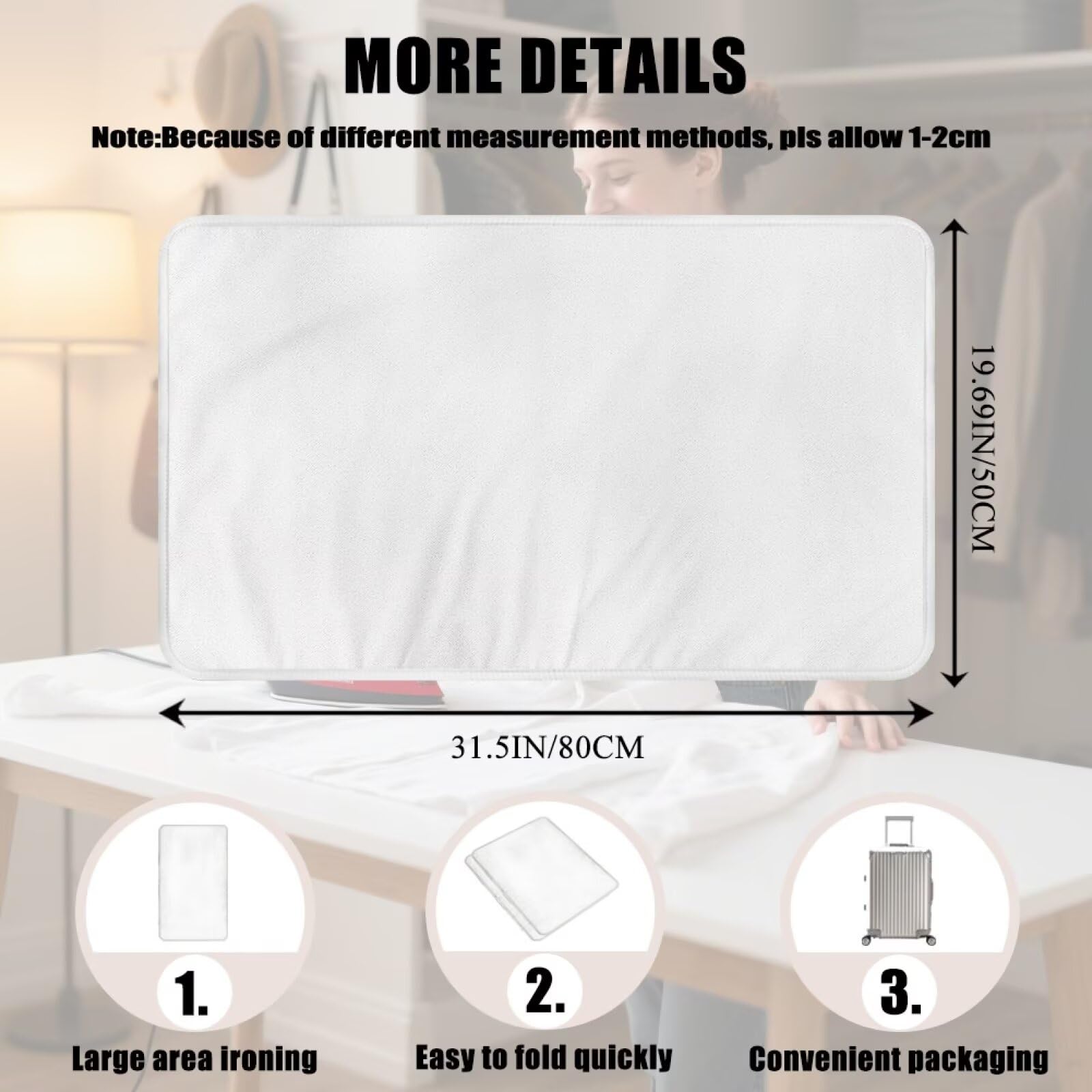 Custom Ironing Mat Pad for Table Printed Portable Travel Personalized Ironing Board Covers Pattern Pressing Mat Heat Press Pads 32x16 Inches