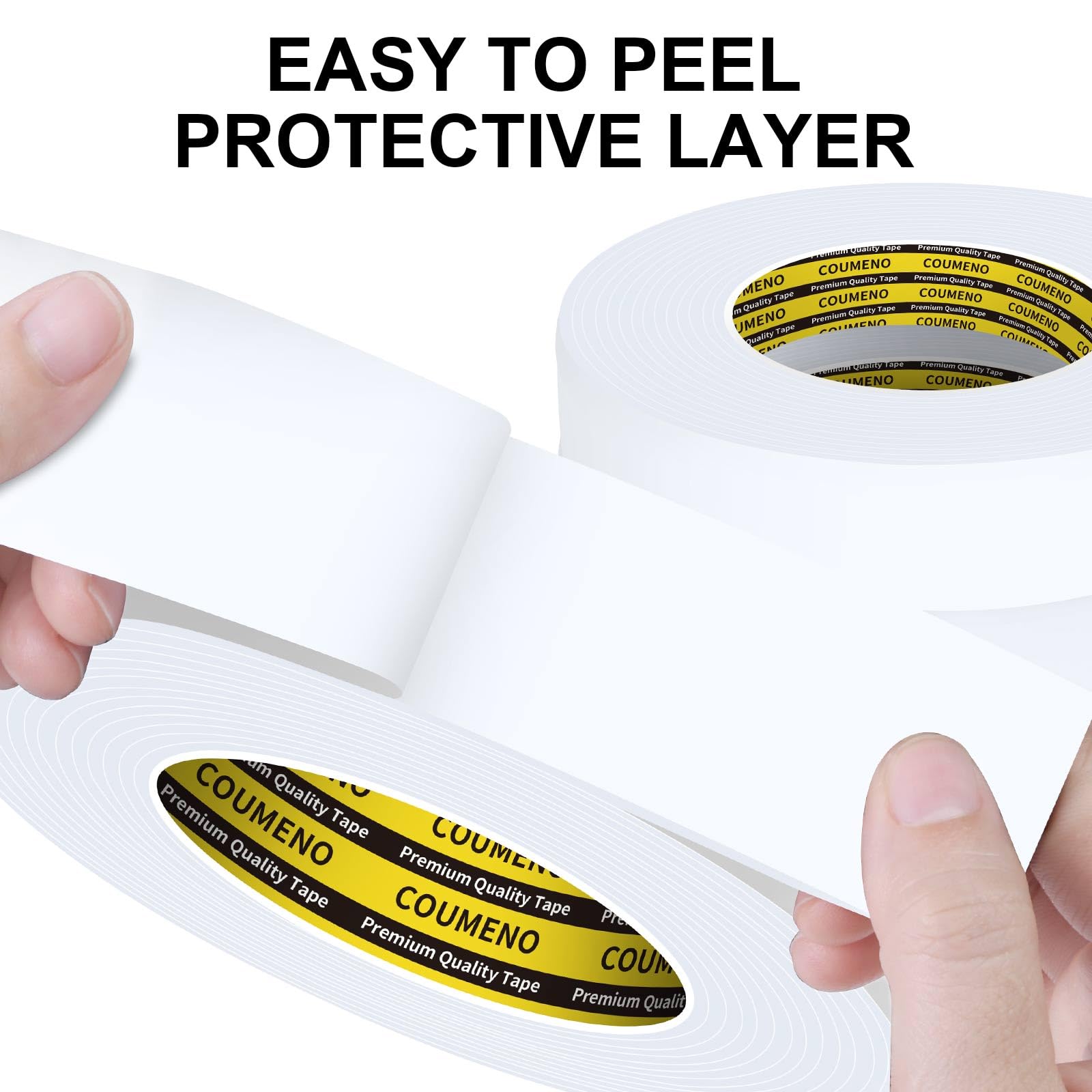 White Foam Tape Weather Stripping Sealing Sponge (32.8 Foot)