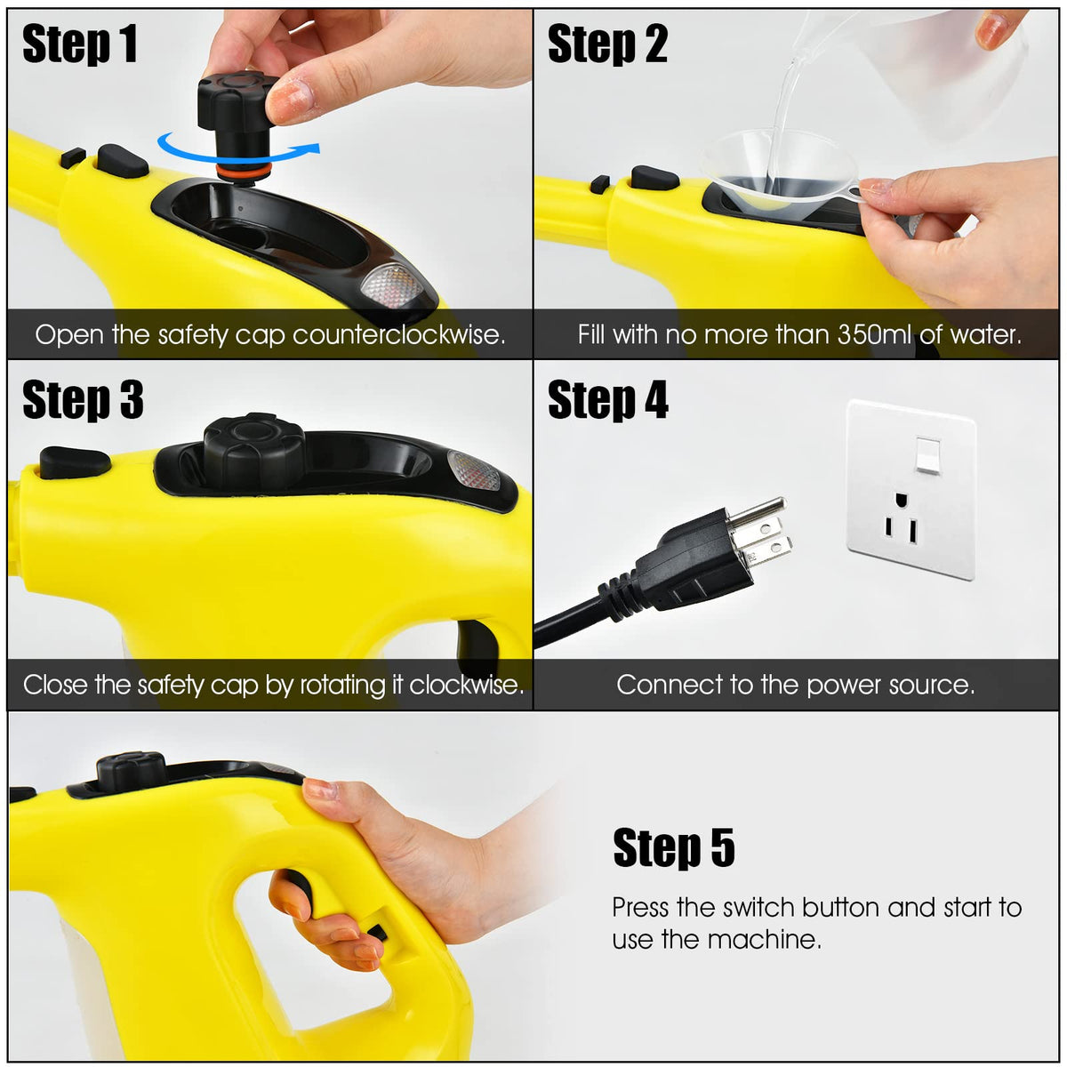 Handheld MultiPurpose Steam Cleaner with 17 Pieces
