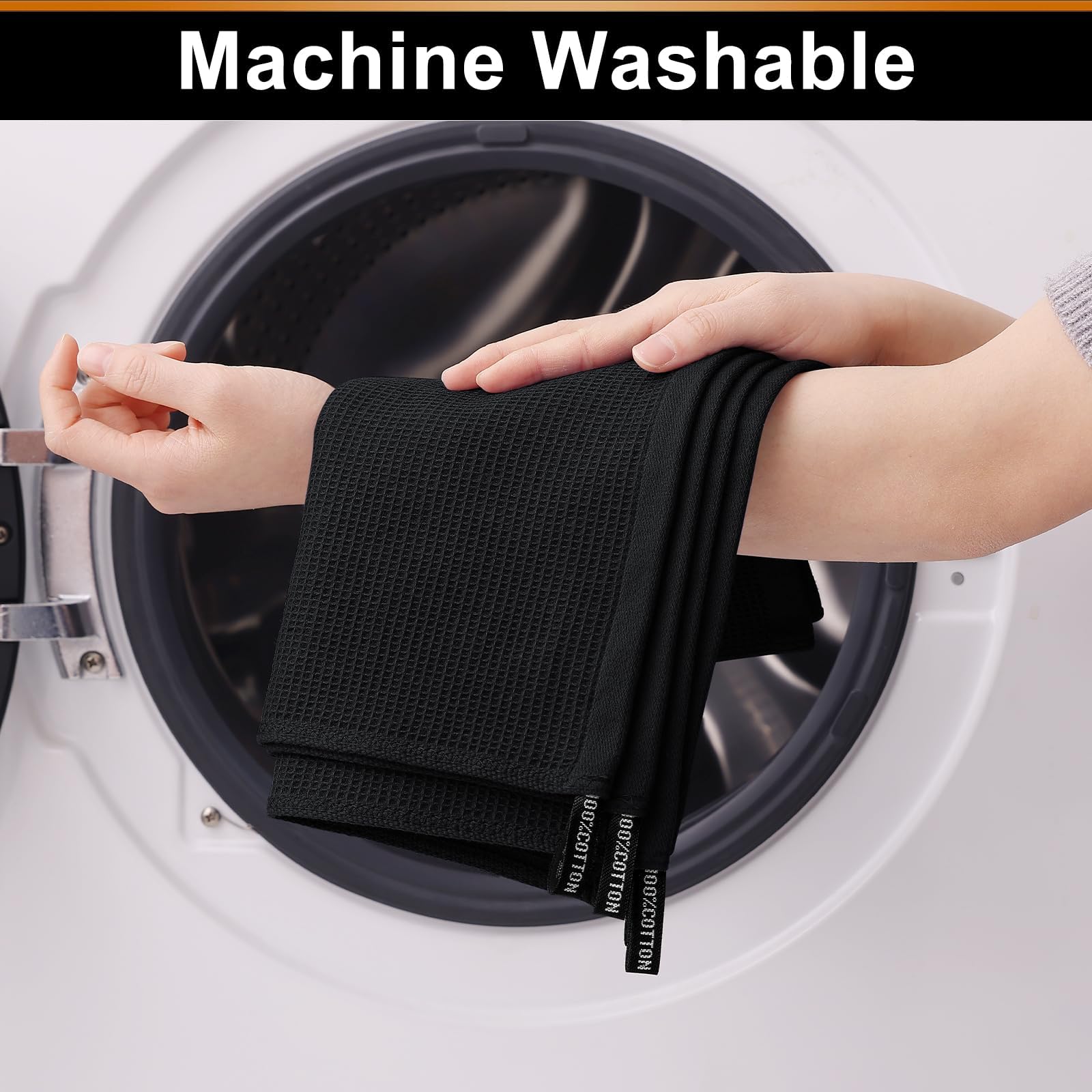 100% Cotton Waffle Weave Dish Cloths (12 Count)