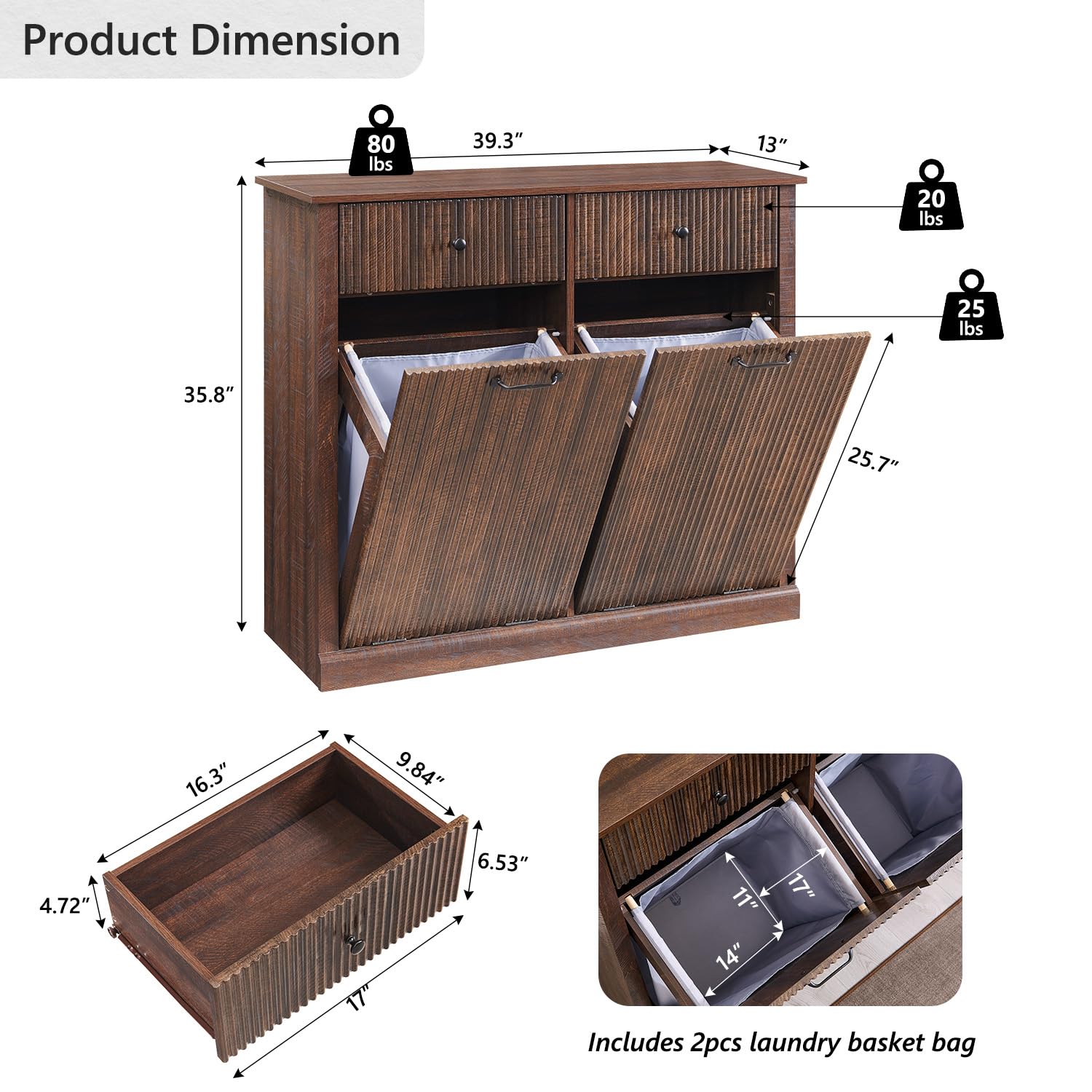 Double Tilt Out Trash Cabinet