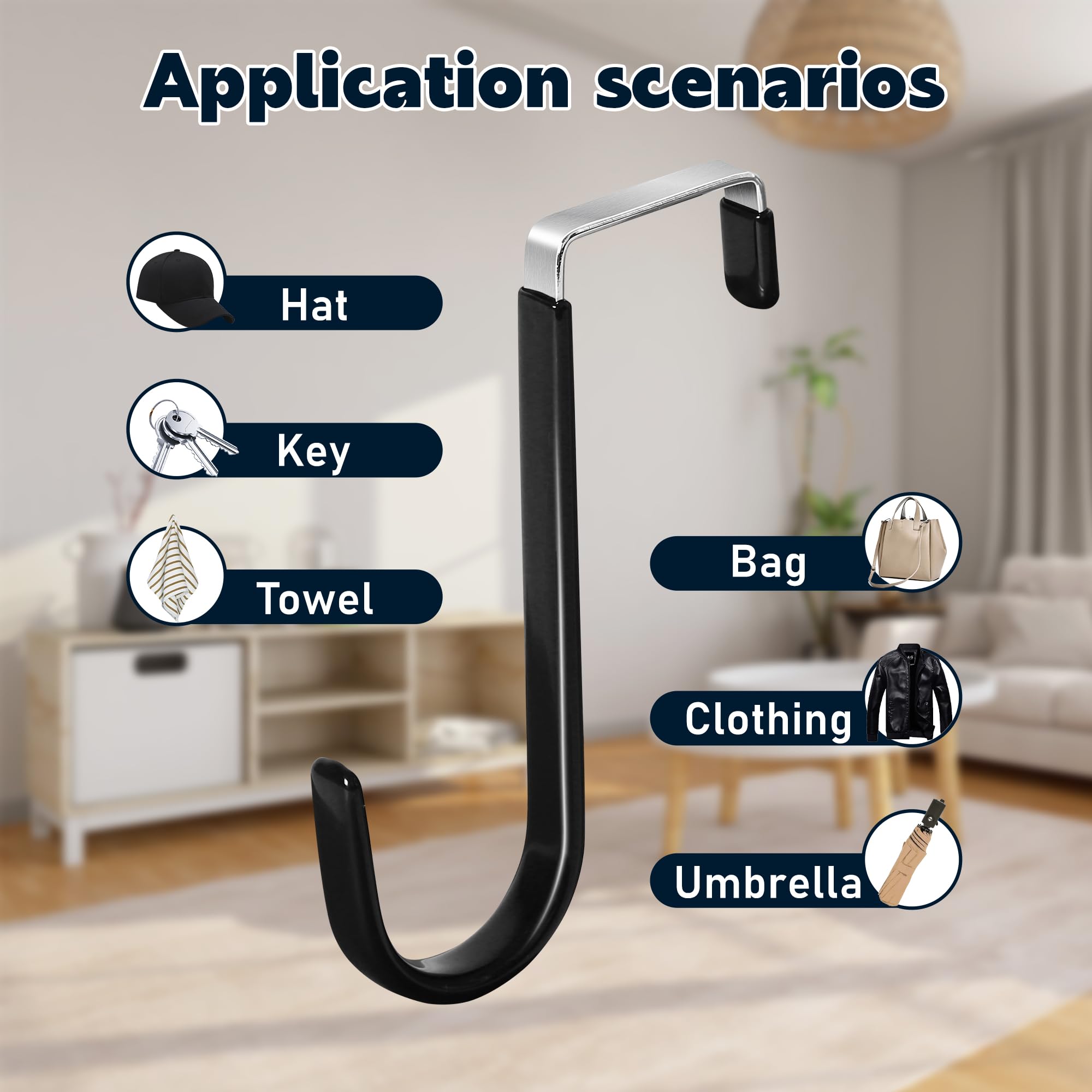 4 Pack Over The Door Hooks (4 Count)