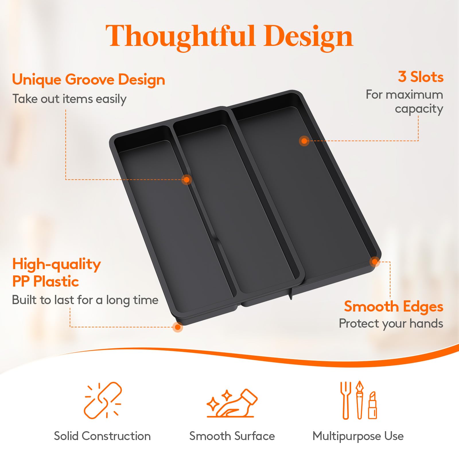 Utensil Organizer for Kitchen Drawer