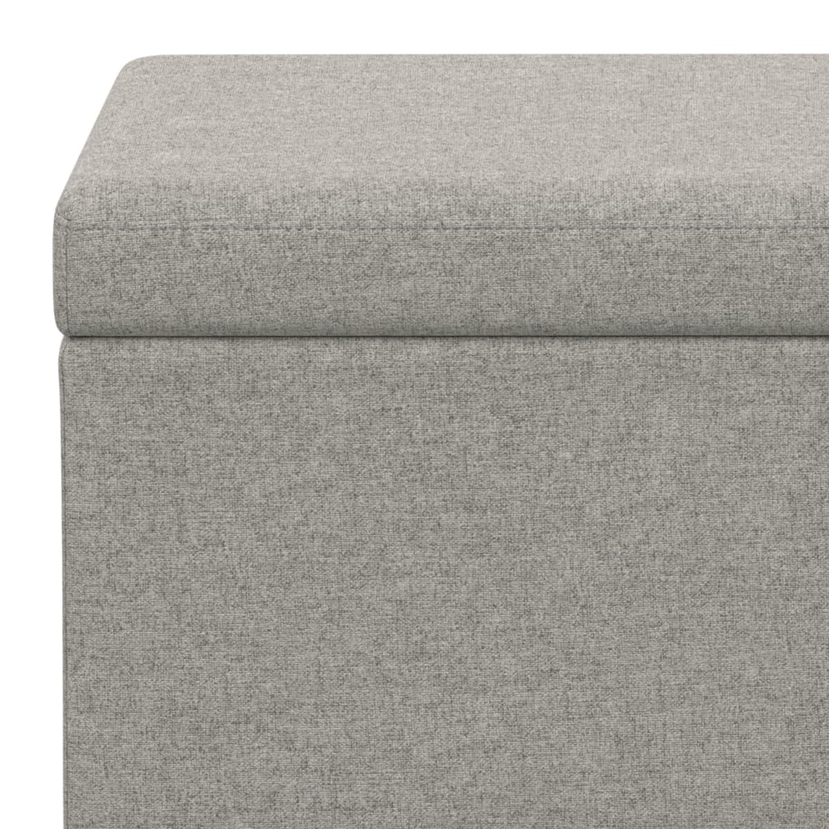 Avalon 54" Wide Vegan Leather Storage Ottoman in Midnight Black