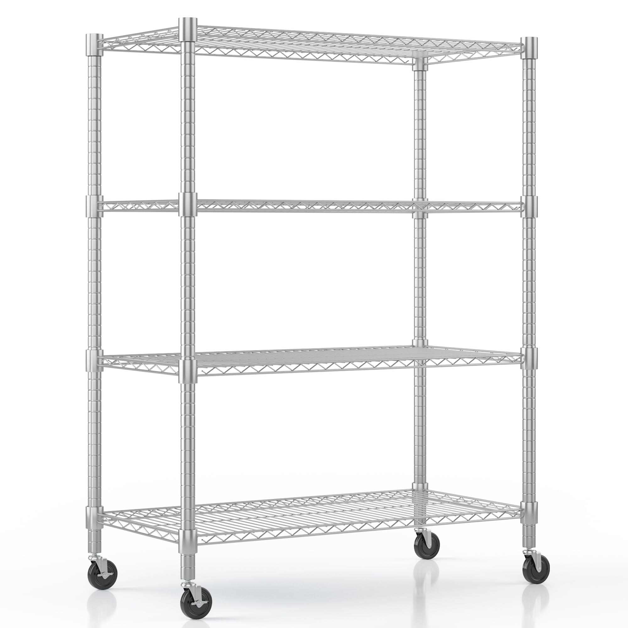 4 Tier Heavy Duty Steel Wire Rack Storage Shelving (4 Count)