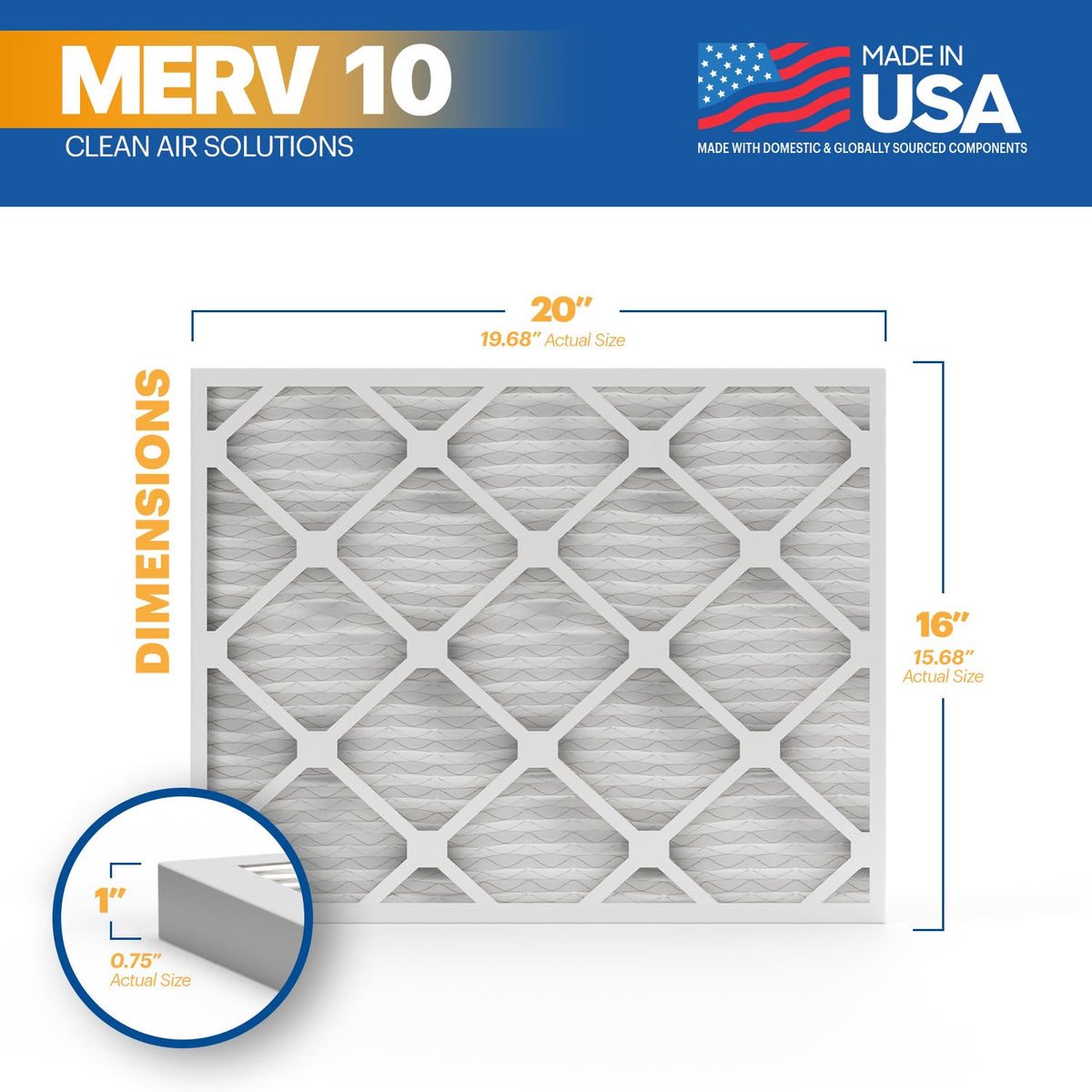 TruFilter 16x20x1 MERV 10 (6 Count)
