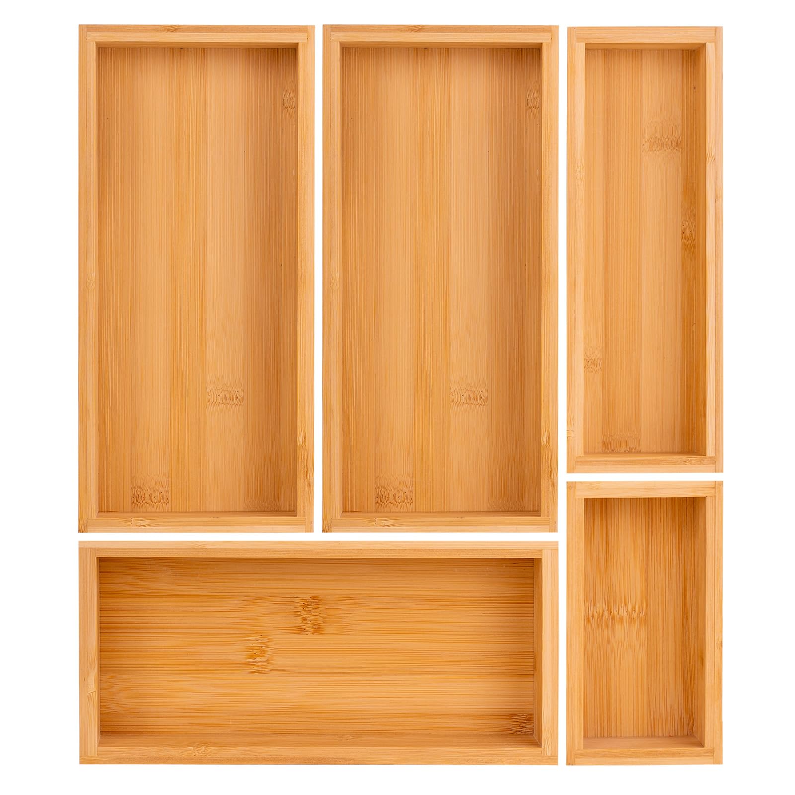 bamboo drawer organizer Set