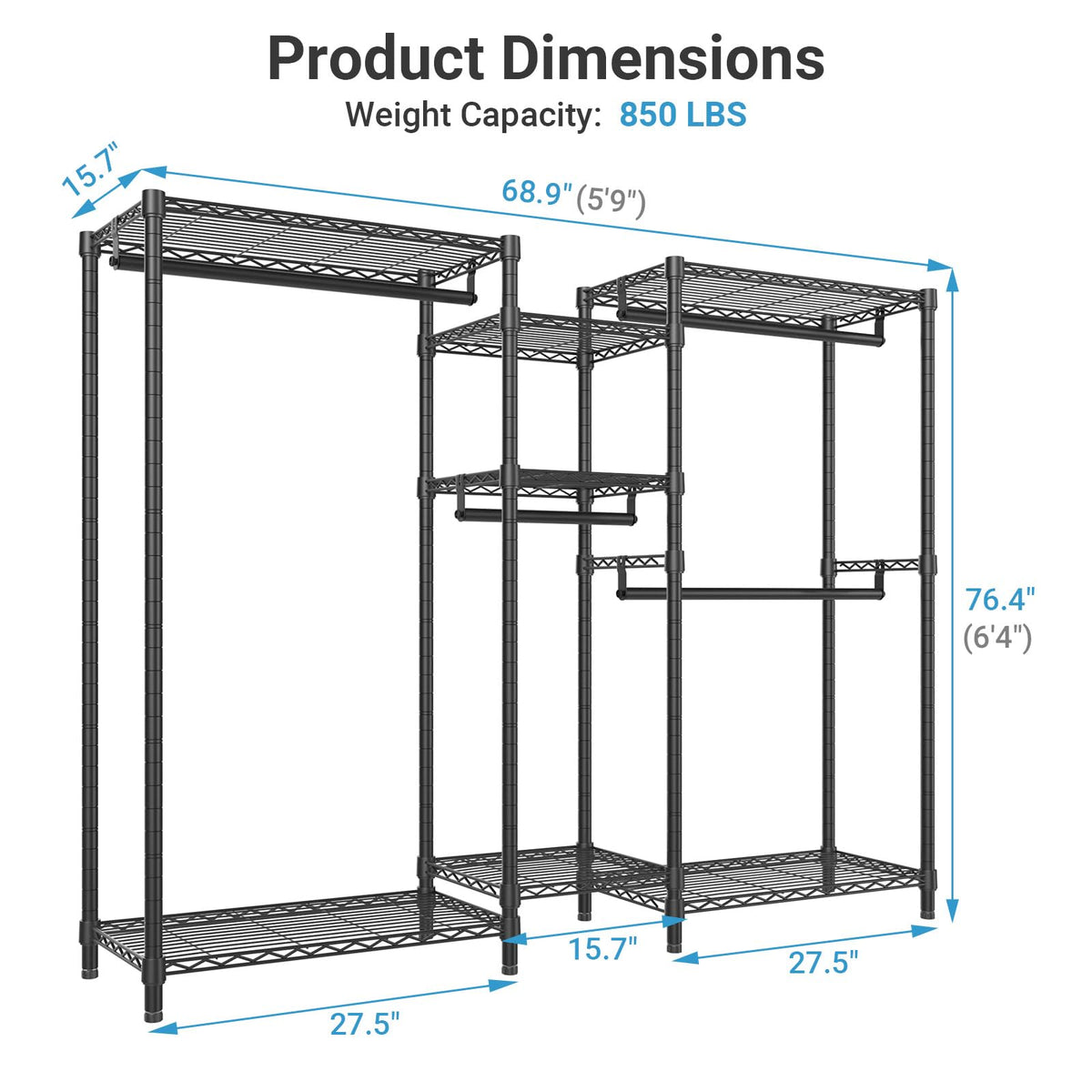 Classic V6 Wire Garment Rack