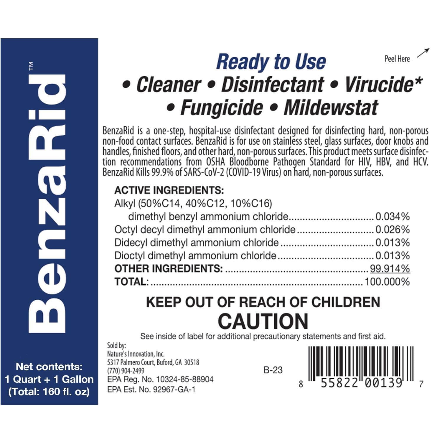 Pro Mold Killer Fungicide Disinfectant including Aspergillus Niger (160 Fl Oz)