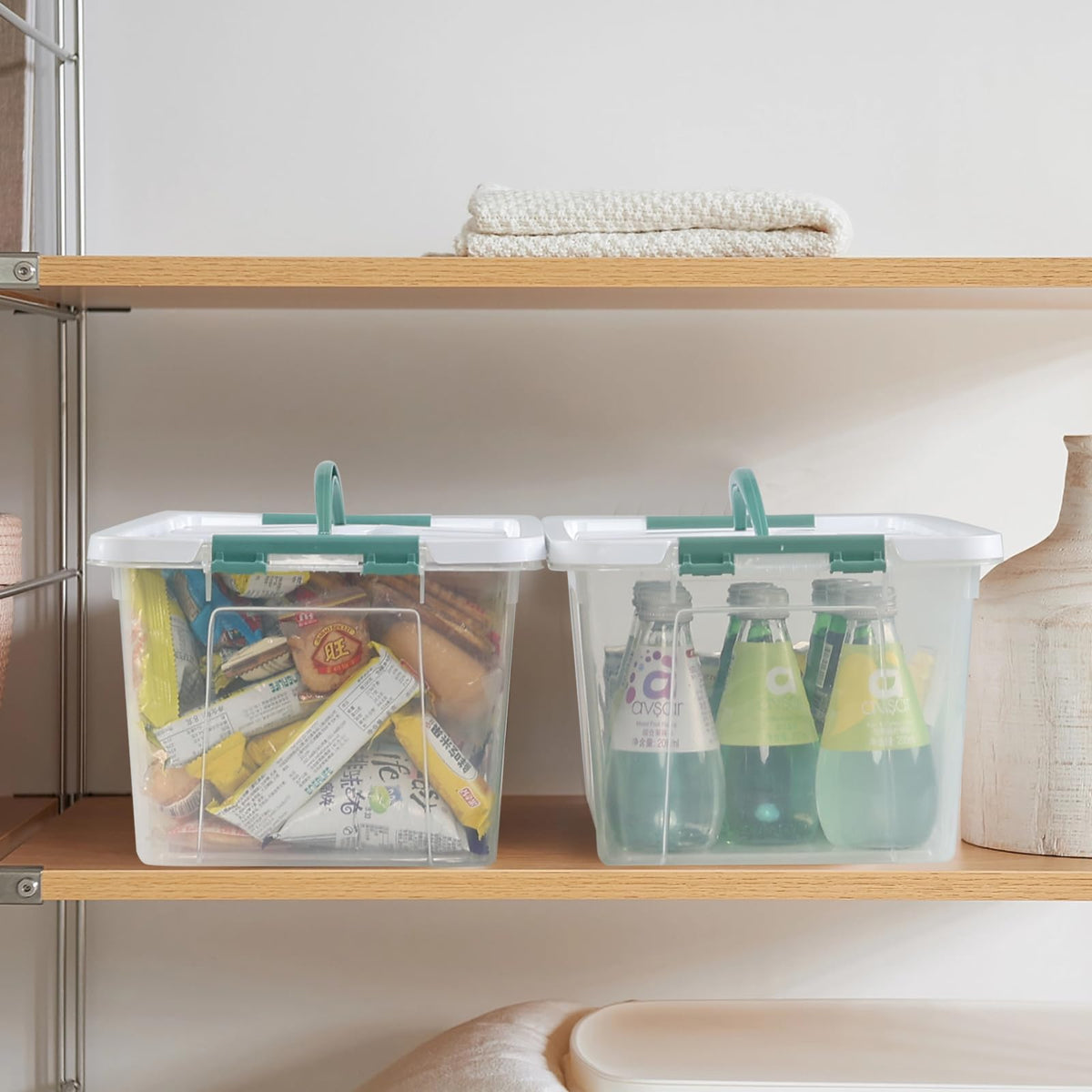6 Pack Clear Latch Storage Box (6 Count)