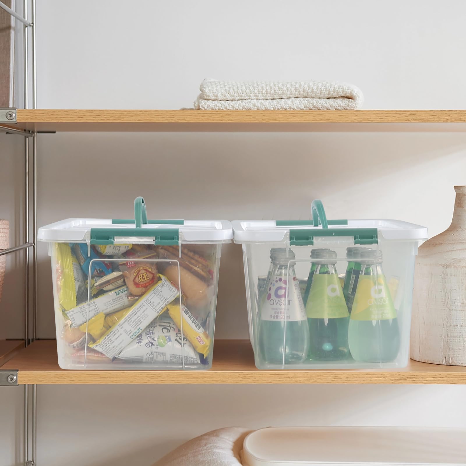 6 Pack Clear Latch Storage Box (6 Count)
