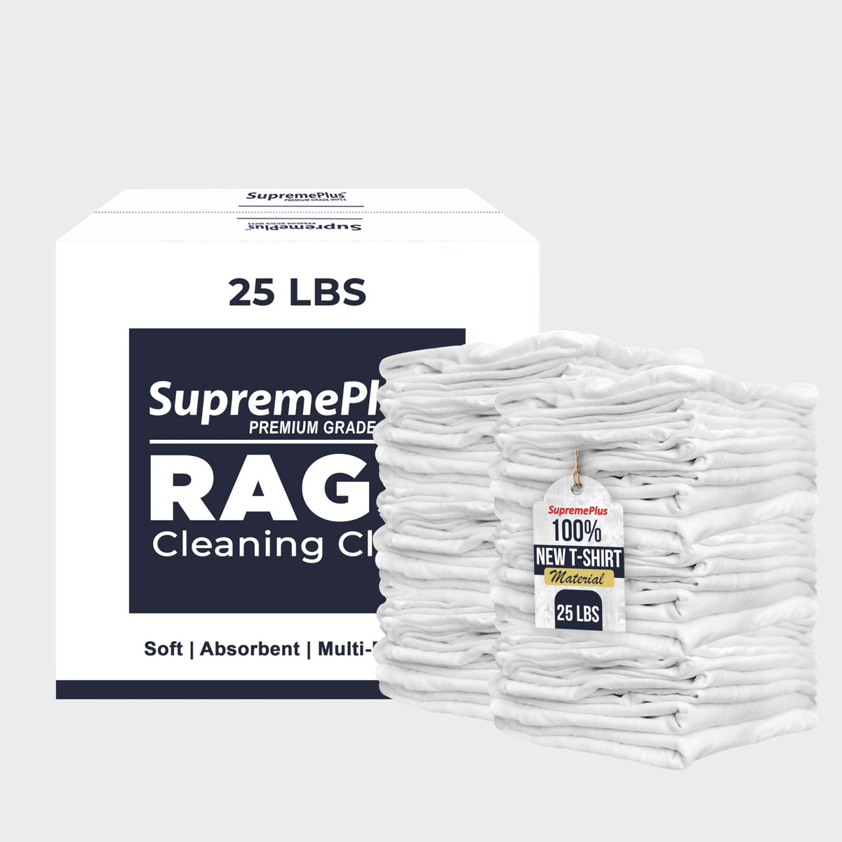 Premium New White Cotton Knit T (220 Count)