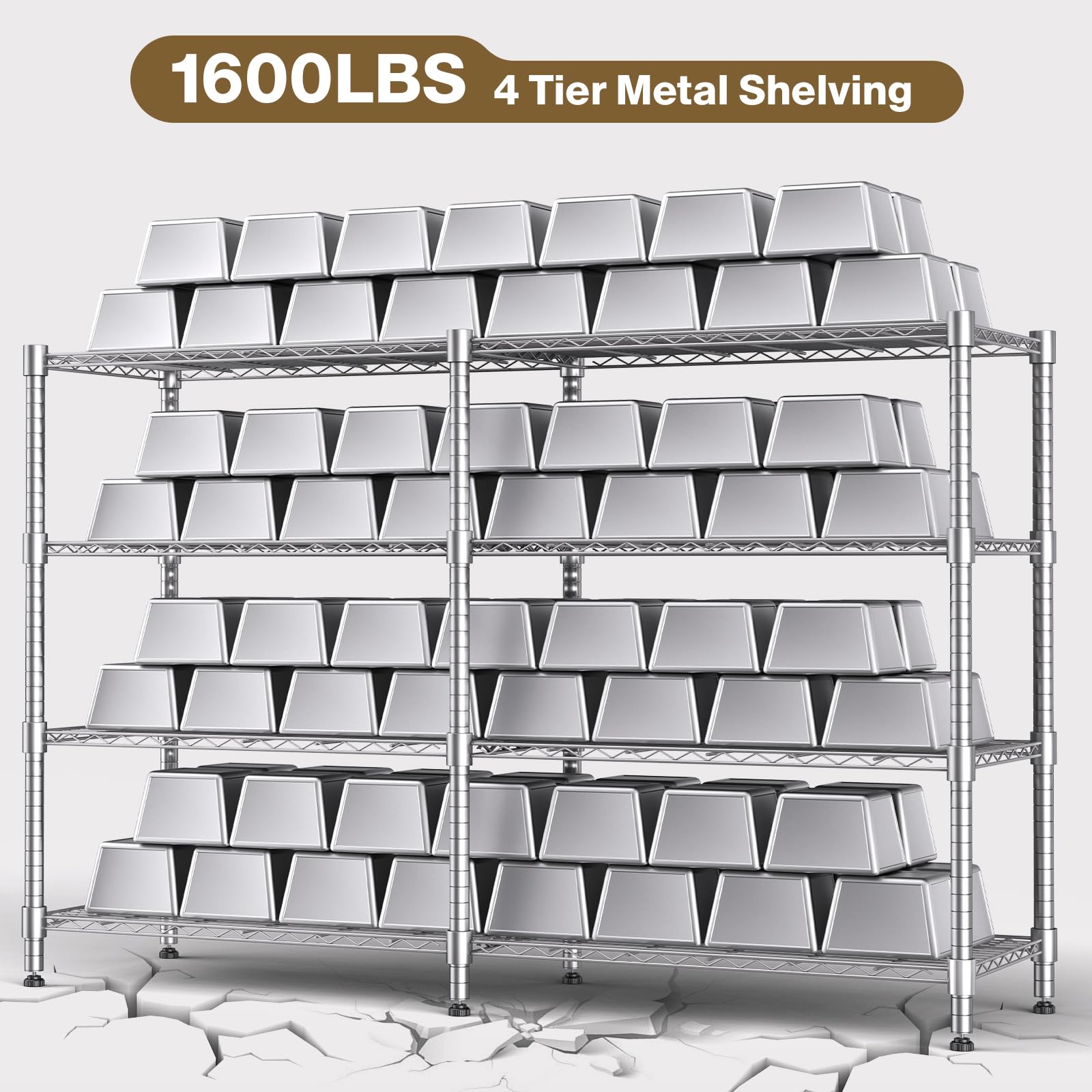 4 Tier Metal Shelving