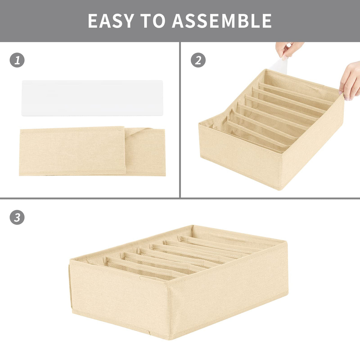 4 Pack Drawer Organizers for Clothing (4 Count)